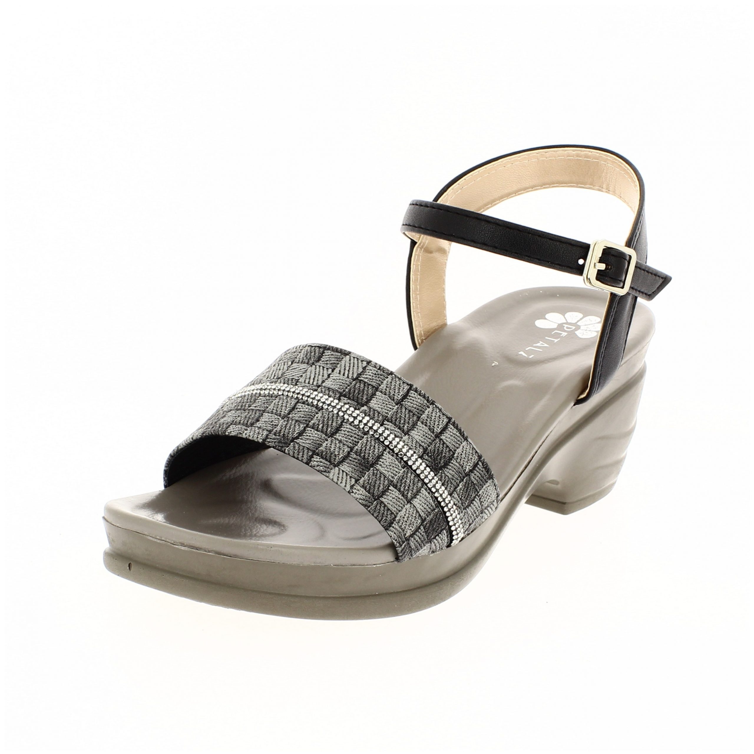 PETALZ Women Formal Slip-on Sandals BLACK