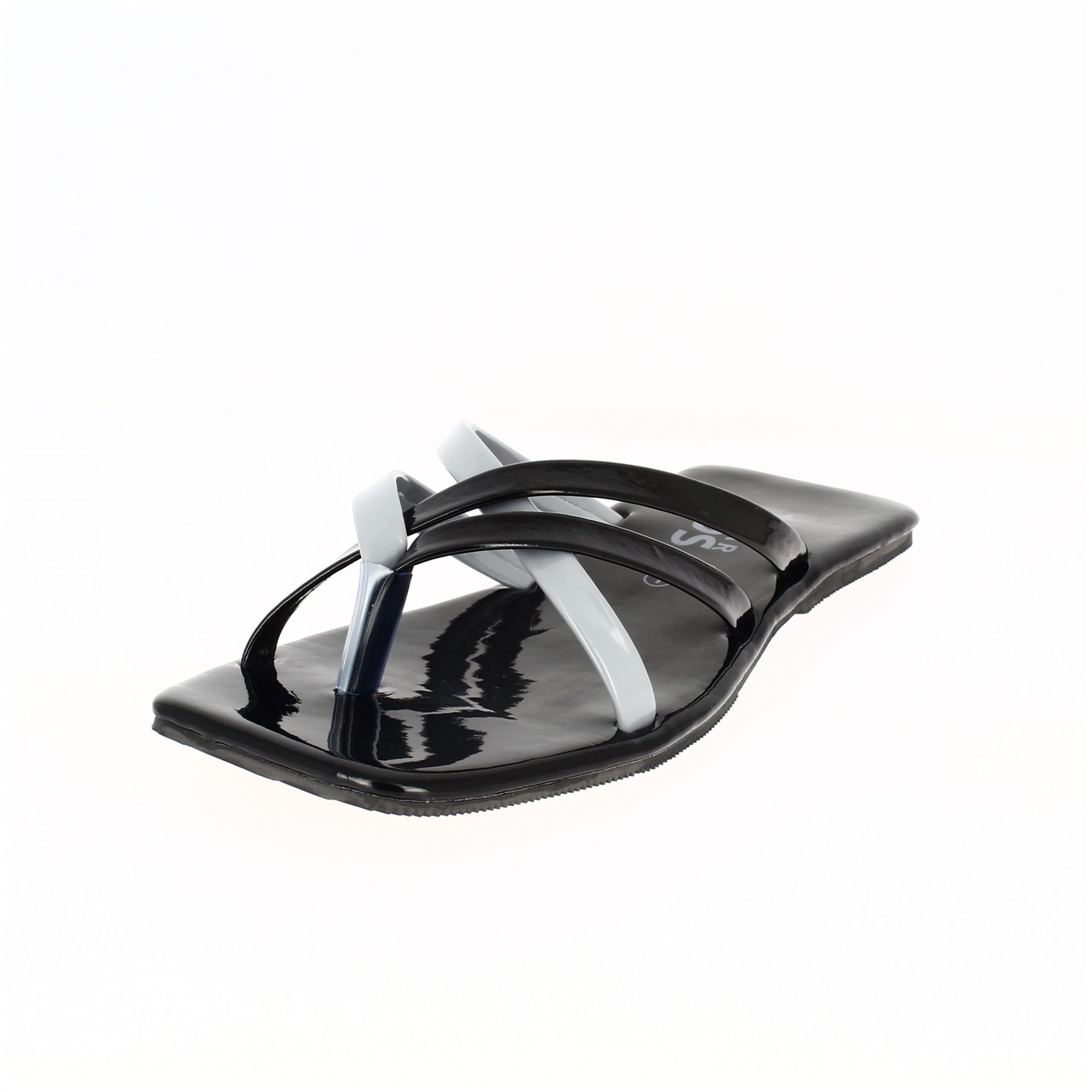 STAR KIDS GRILS CASUAL TOE RING SLIPPER BLACK