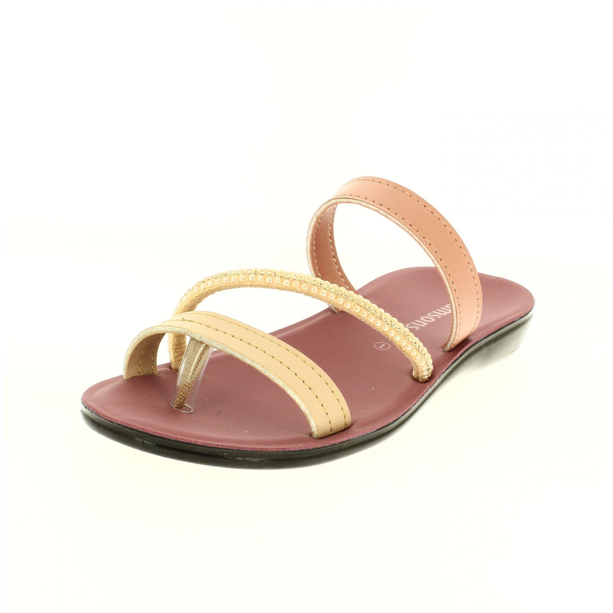SAMSONS GRILS CASUAL TOE RING SLIPPER PINK