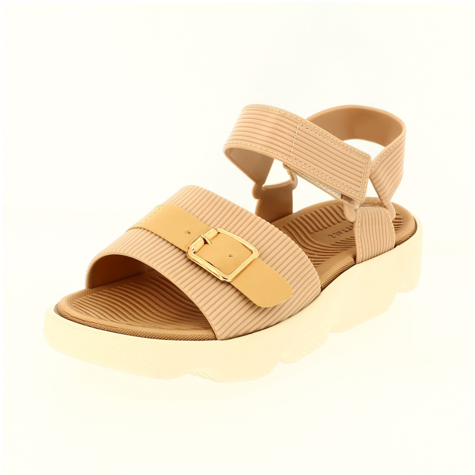 PETALZ Women Casual Slip-on Wedges BEIGE