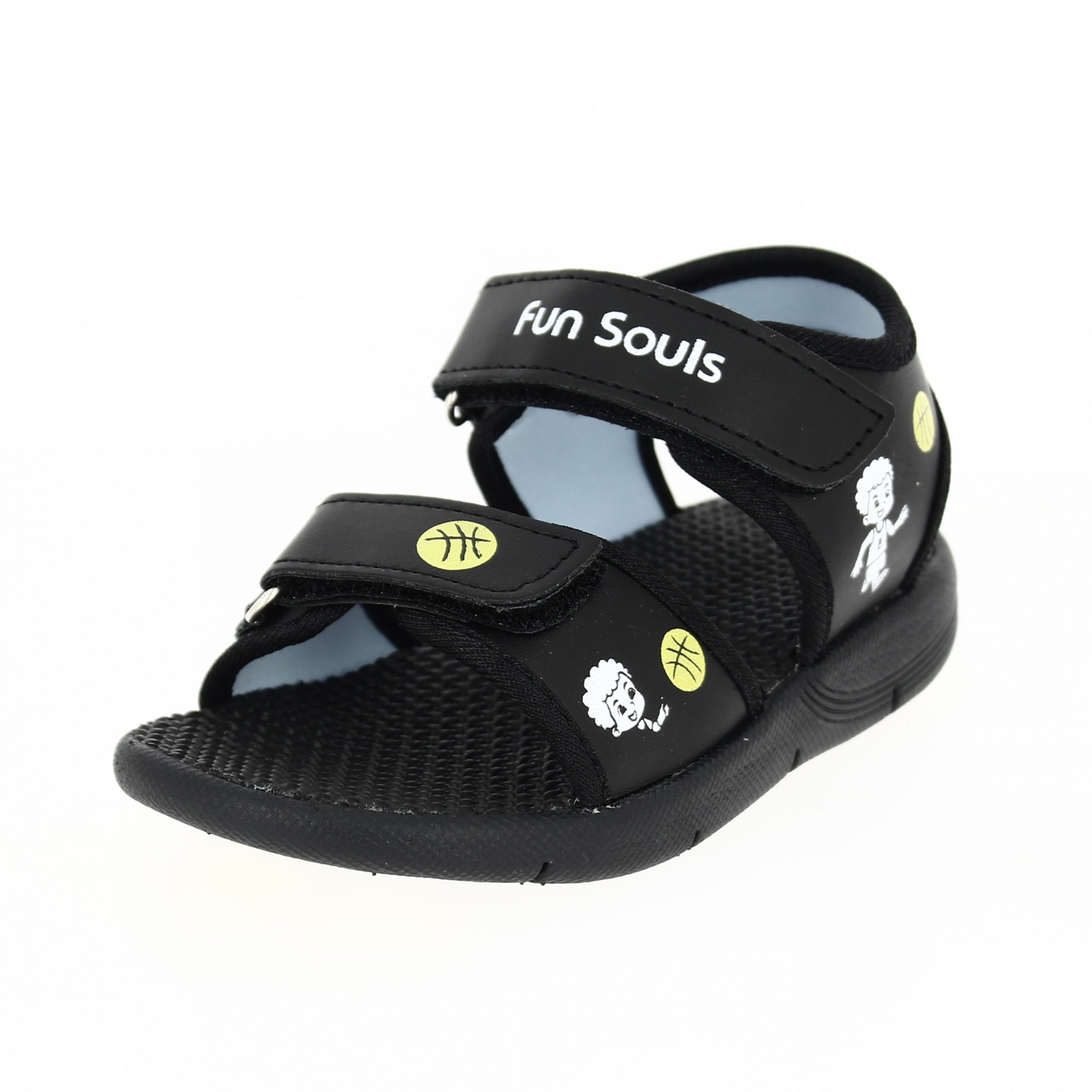 Fun Souls Boys Casual  Slip-on Sandals BLACK