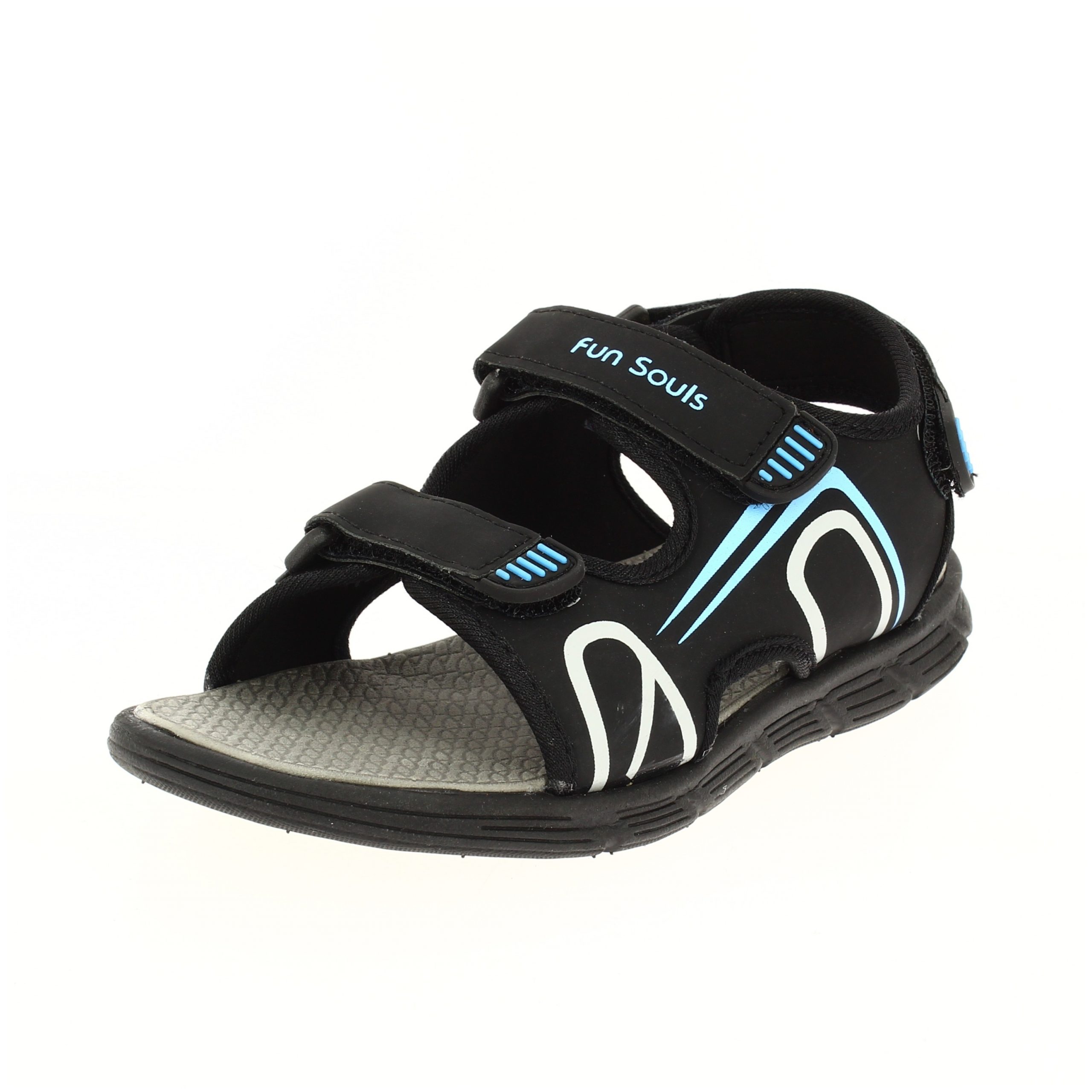 Fun Souls Boys Casual  Slip-on  Sandals BLACK