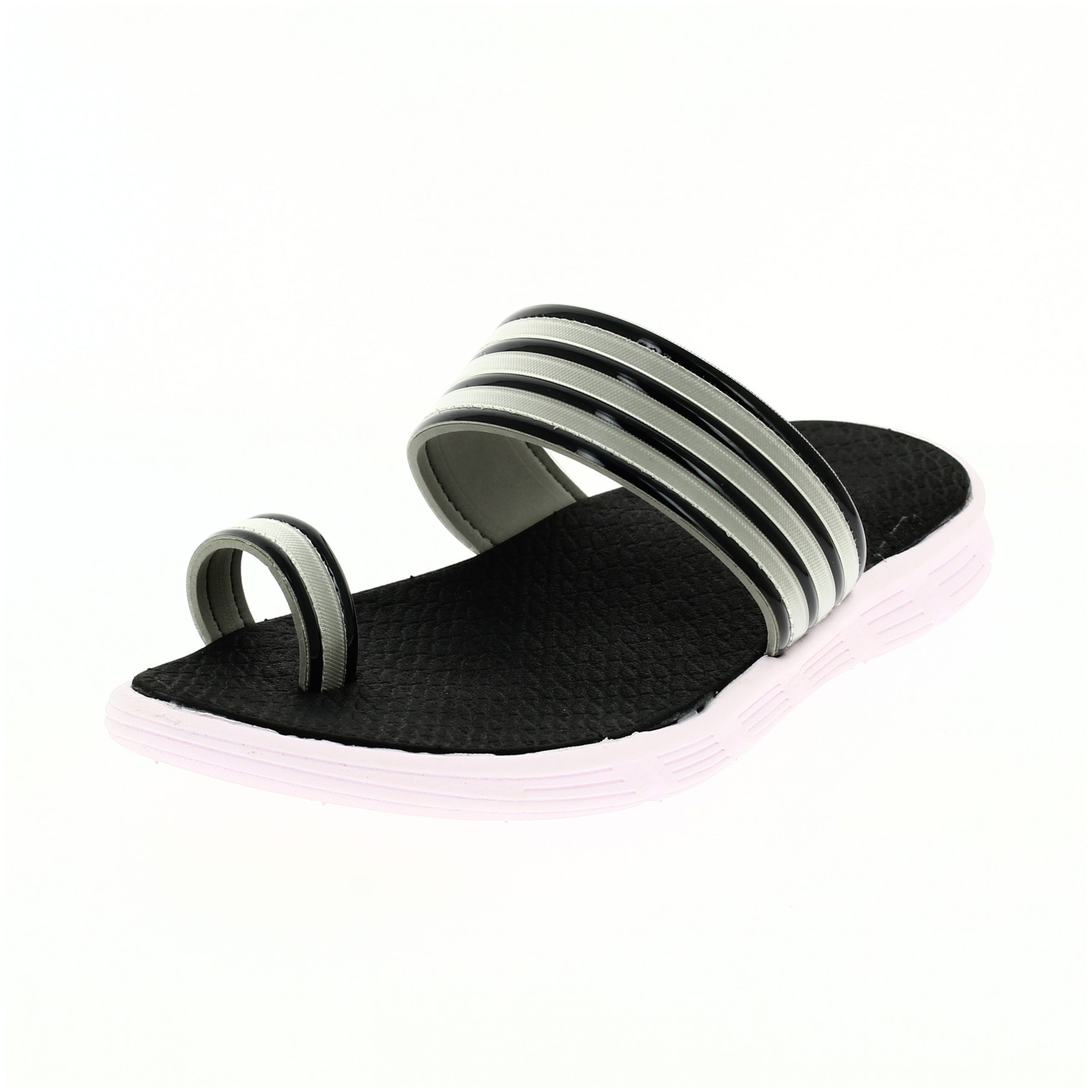 Fun Souls Girls Casual  Toe Ring Slippers BLACK