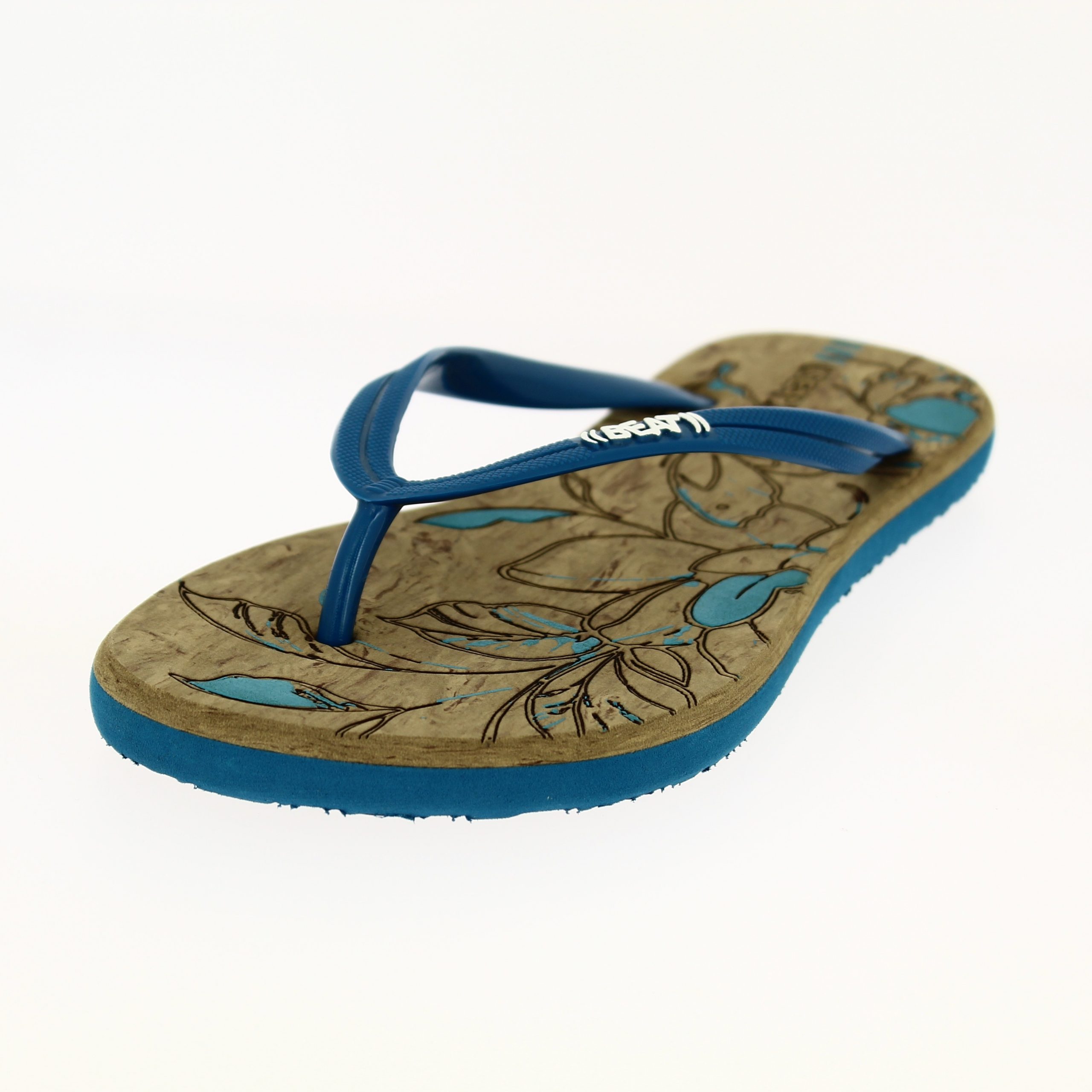 BEAT Women Casual FLATS Flip Flops Pink , Blue , Aqua