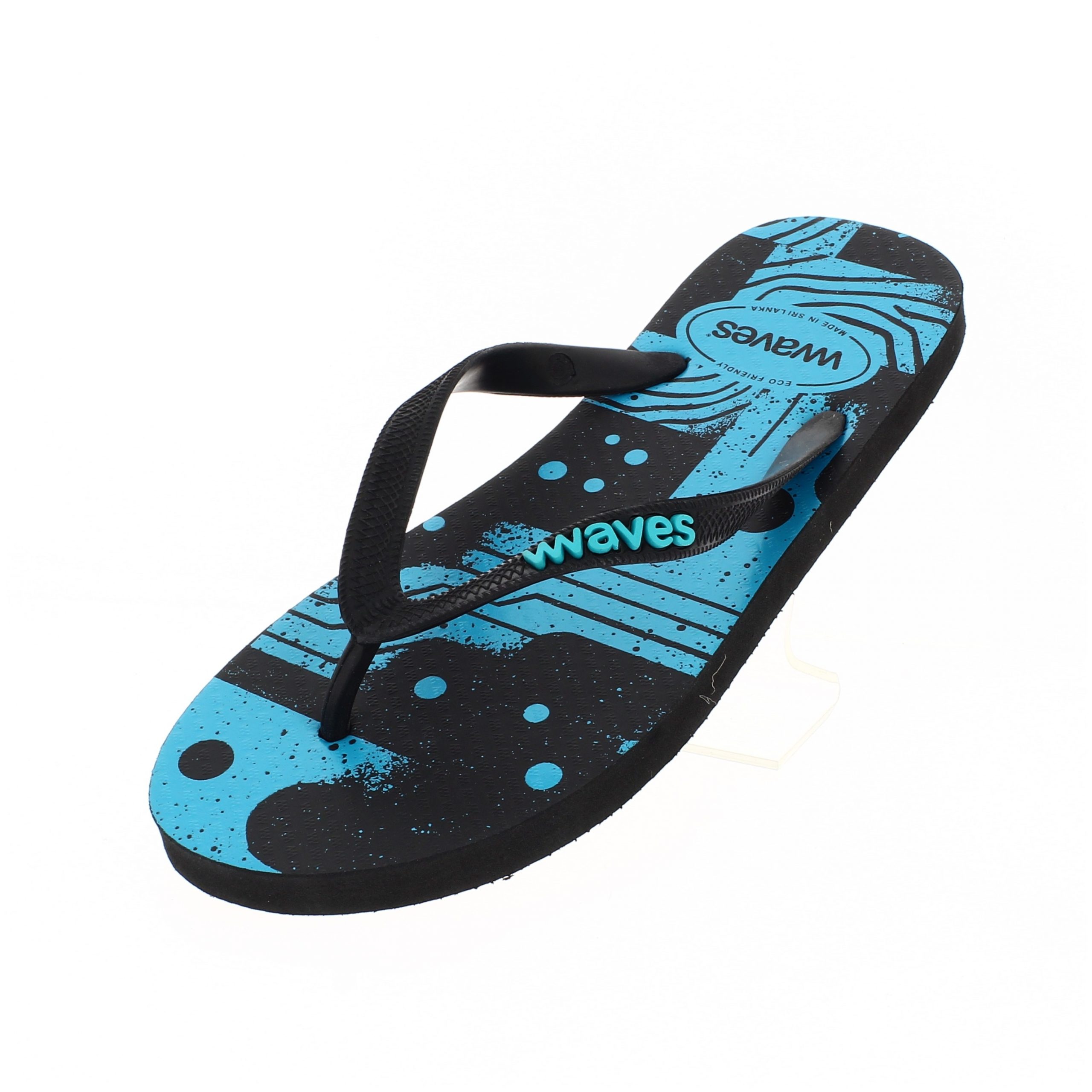 Waves   Men Casual FLATS  Flip Flops BLACK