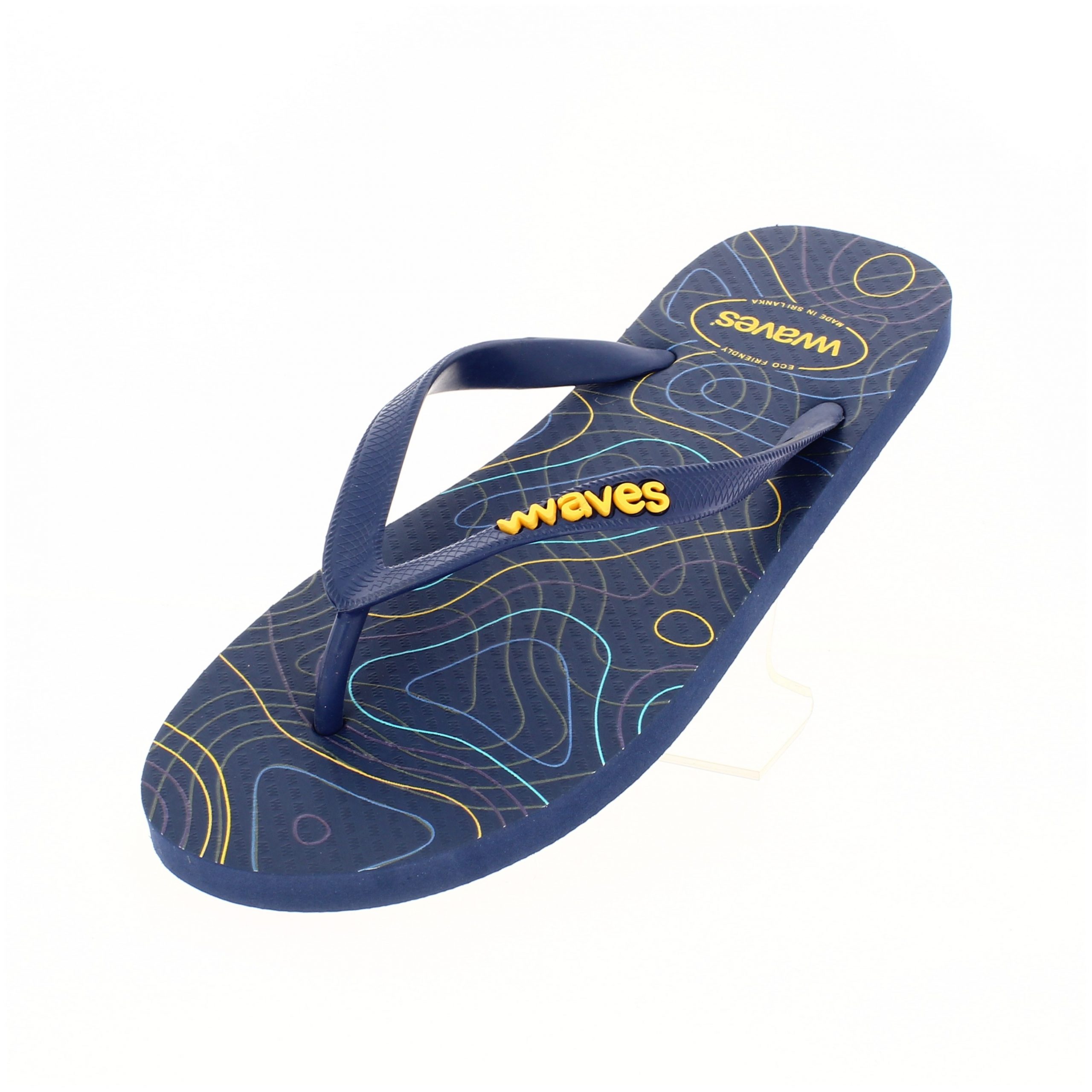 Waves   Men Casual FLATS  Flip Flops NAVY