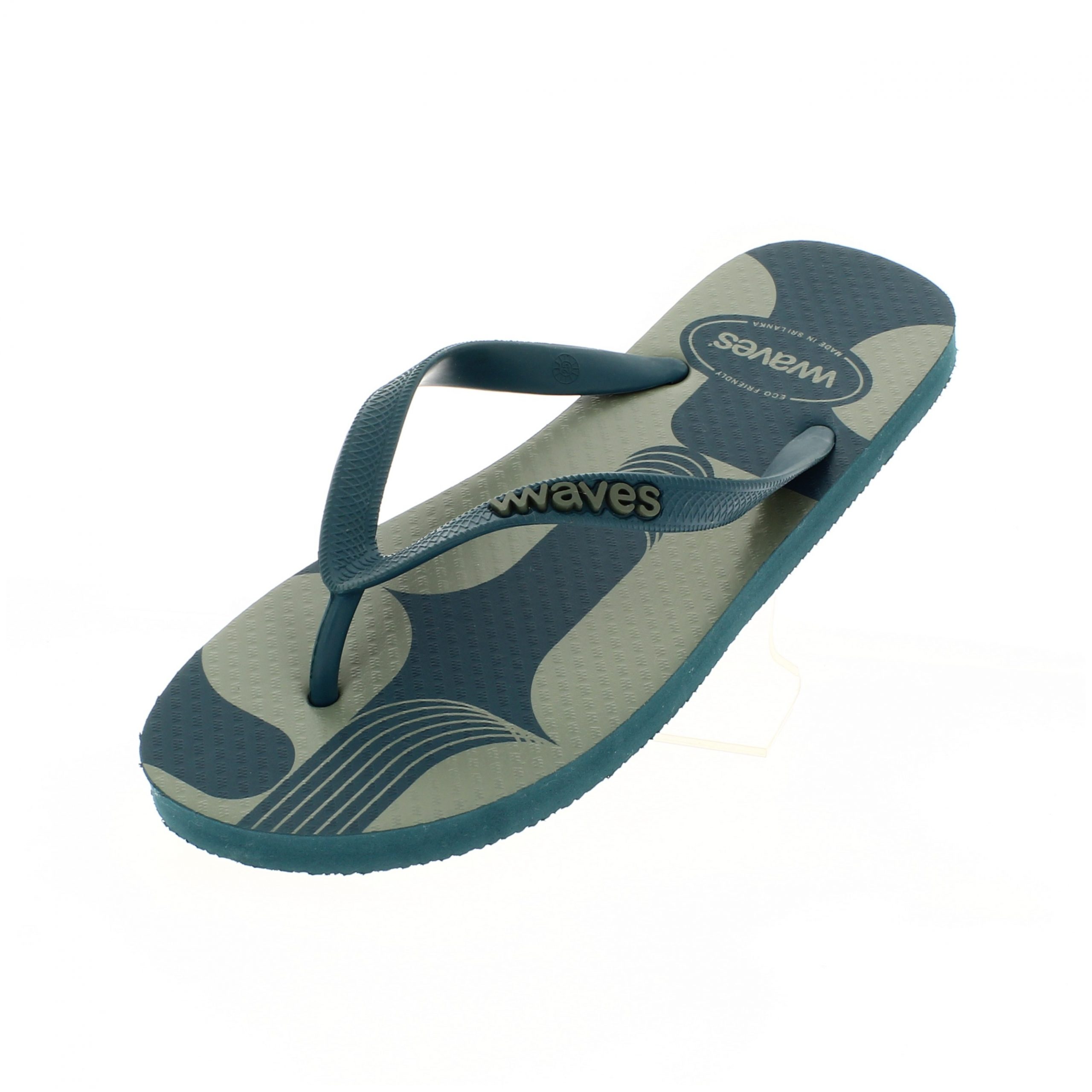 Waves   Men Casual FLATS  Flip Flops AQUA