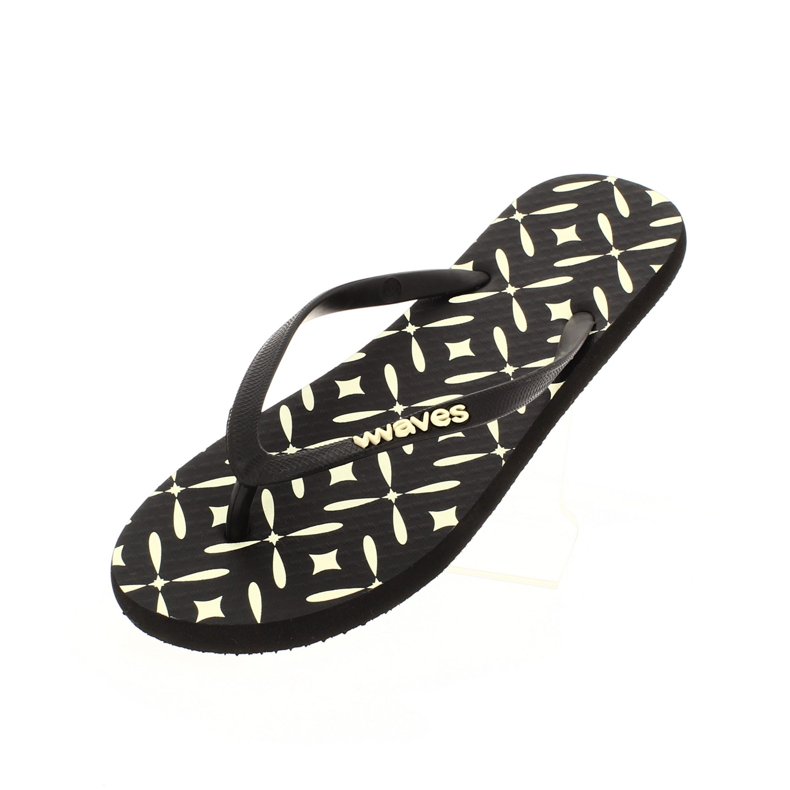 Waves  Women Casual FLATS  Flip Flops BLACK