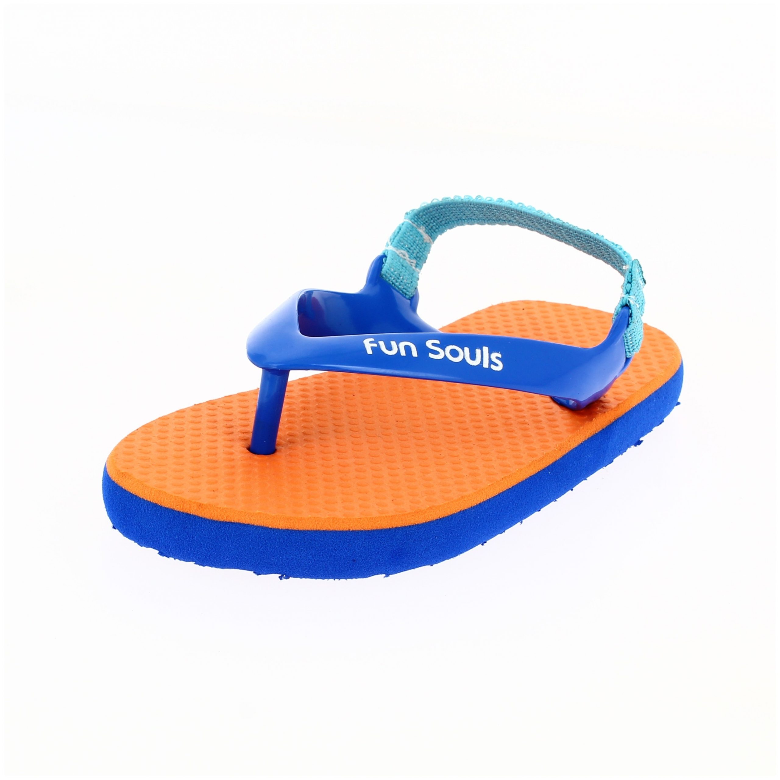 Fun Souls Unisex Casual FLATS  Flip Flops Orange , Pink , Yellow, Blue , Dark Blue