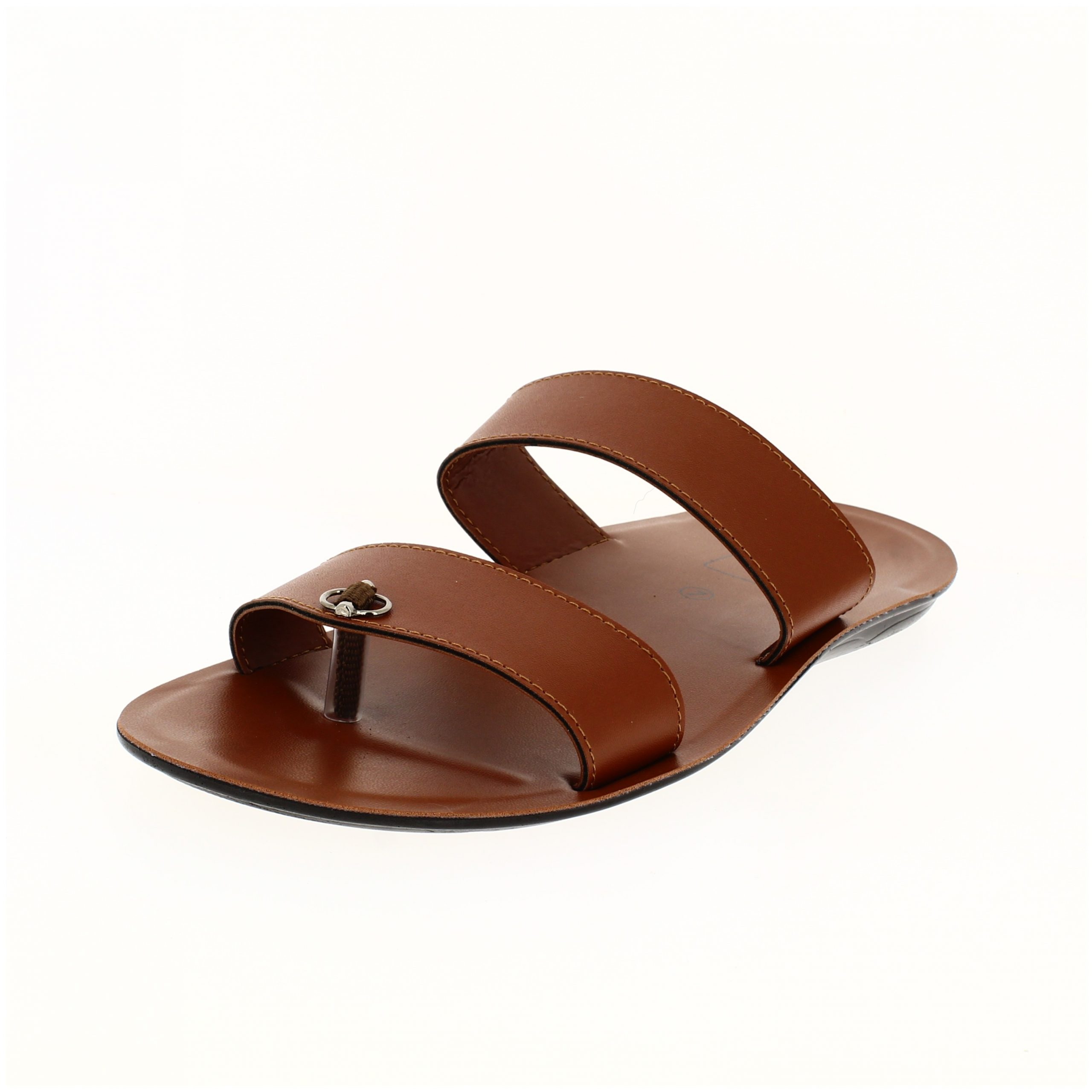 U Softo   Men Casual  Toe Ring Slippers BROWN