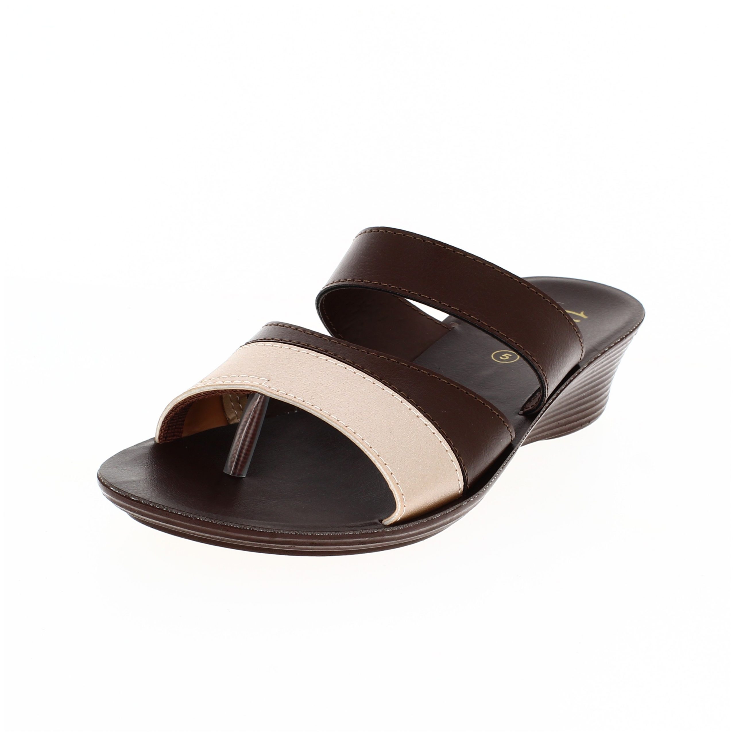 U Softo  Women Casual  Toe Ring Slippers BROWN