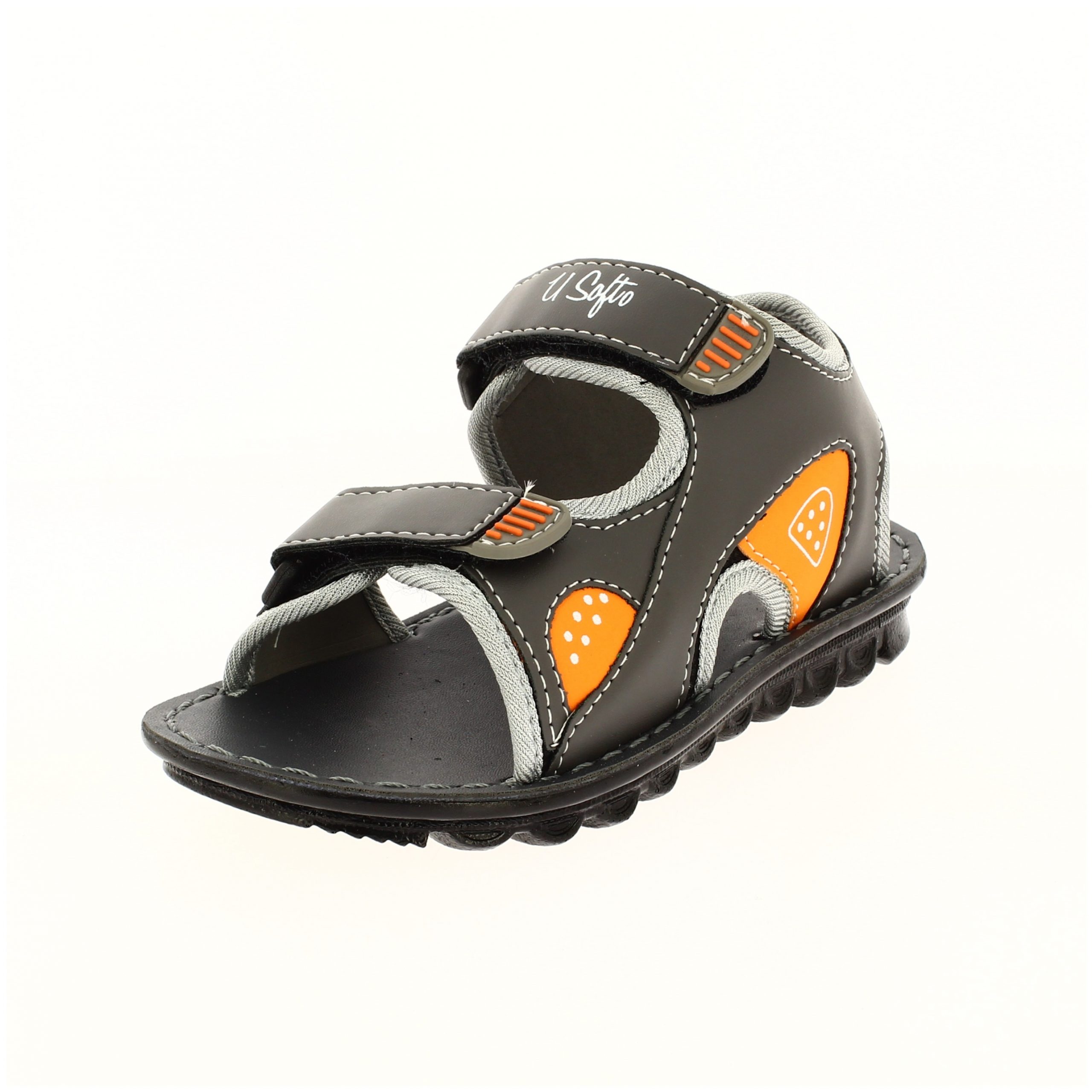 U SOFTO BOYS CASUAL SLIP -ON SANDAL GRAY