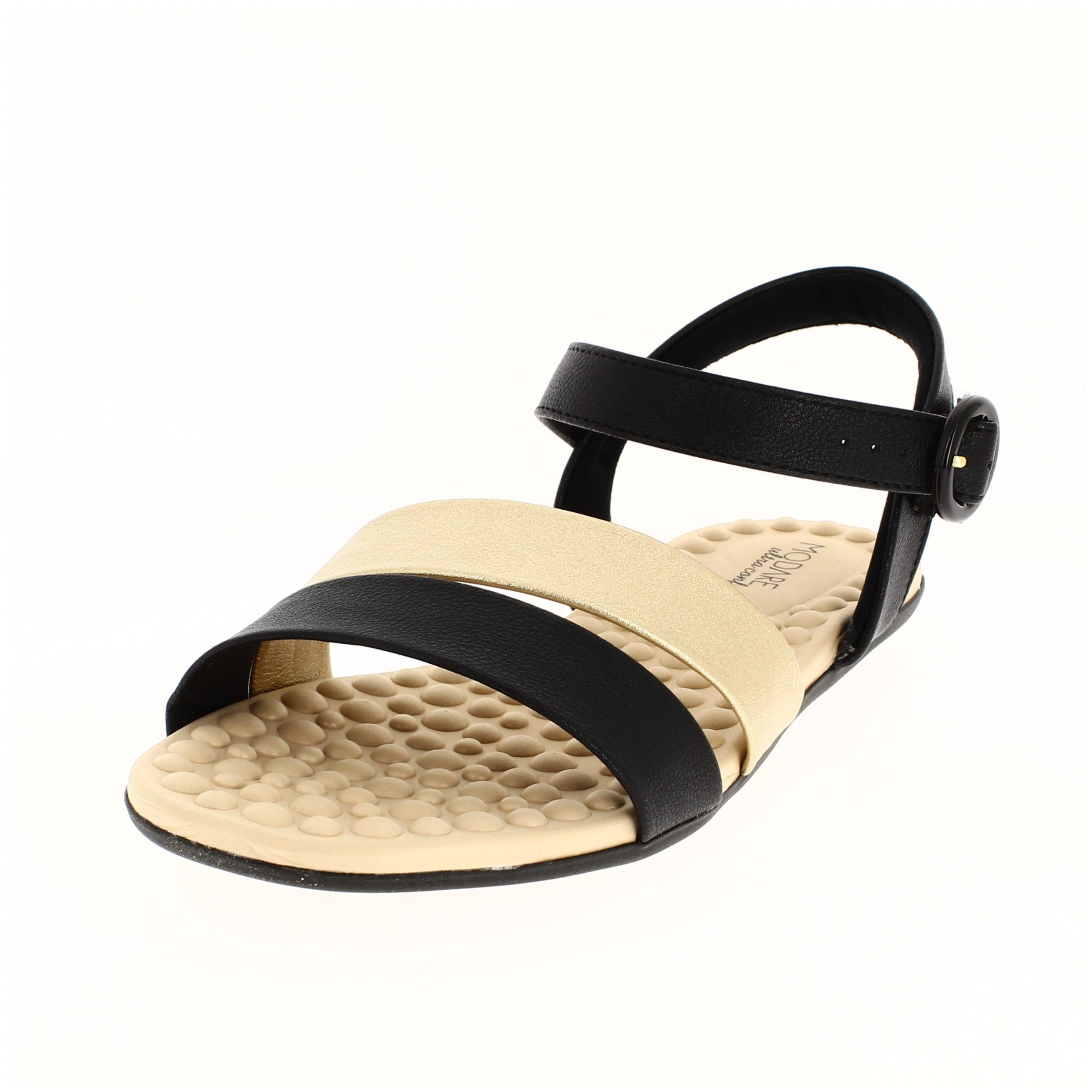MODARE Women Casual Slip-on Sandals BLACK