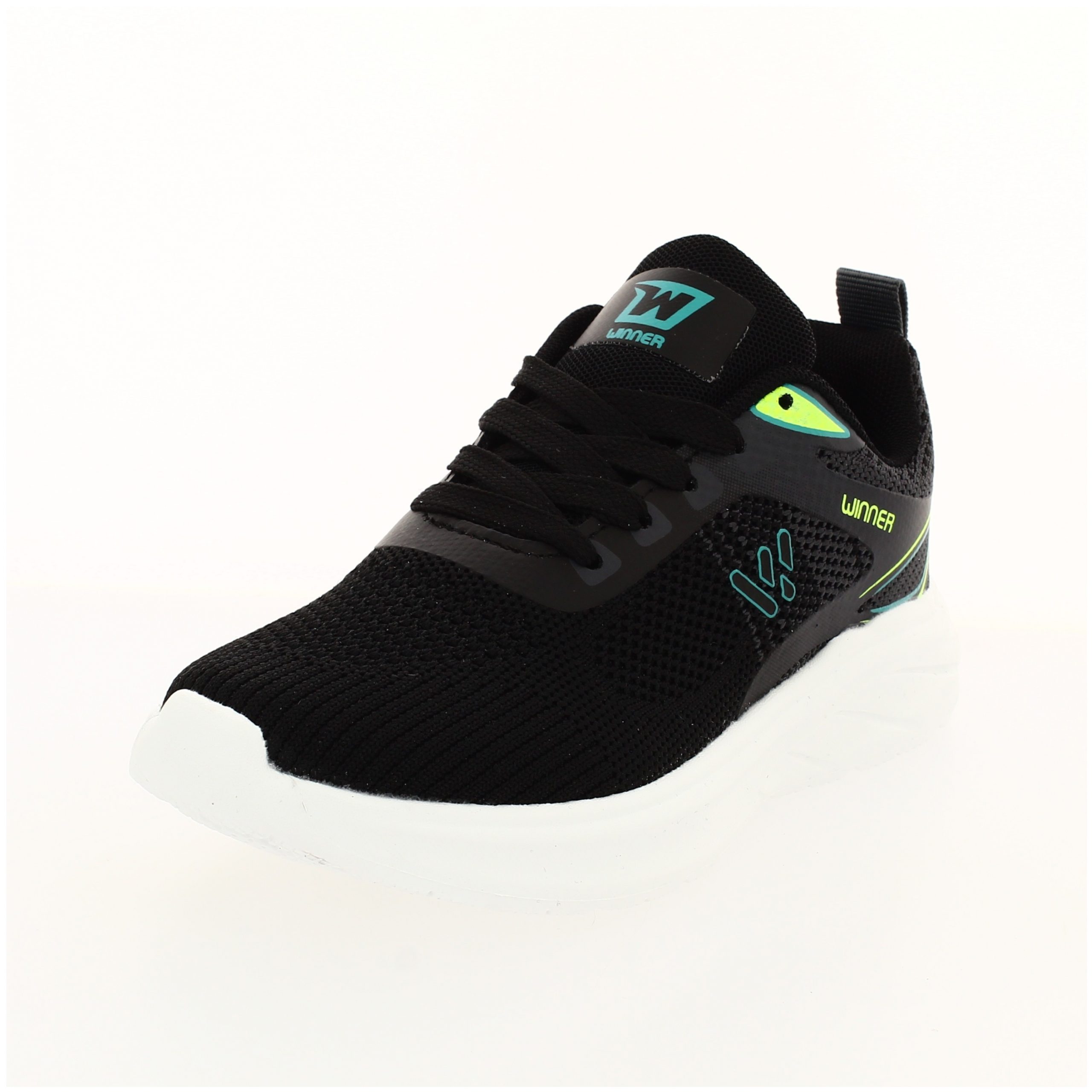 Winner Boys Casual Lacing Shoes BLACK