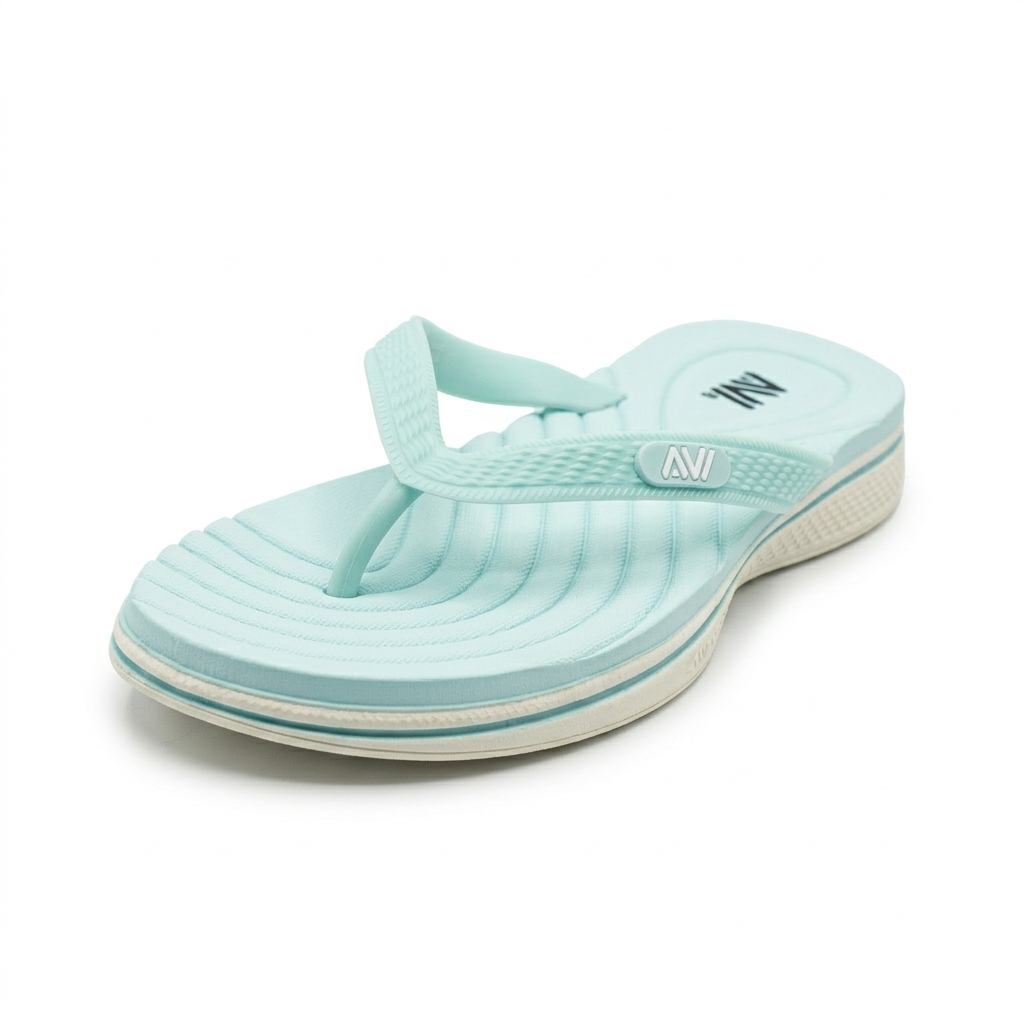 AVI Women Casual V-strap Slippers BLUE