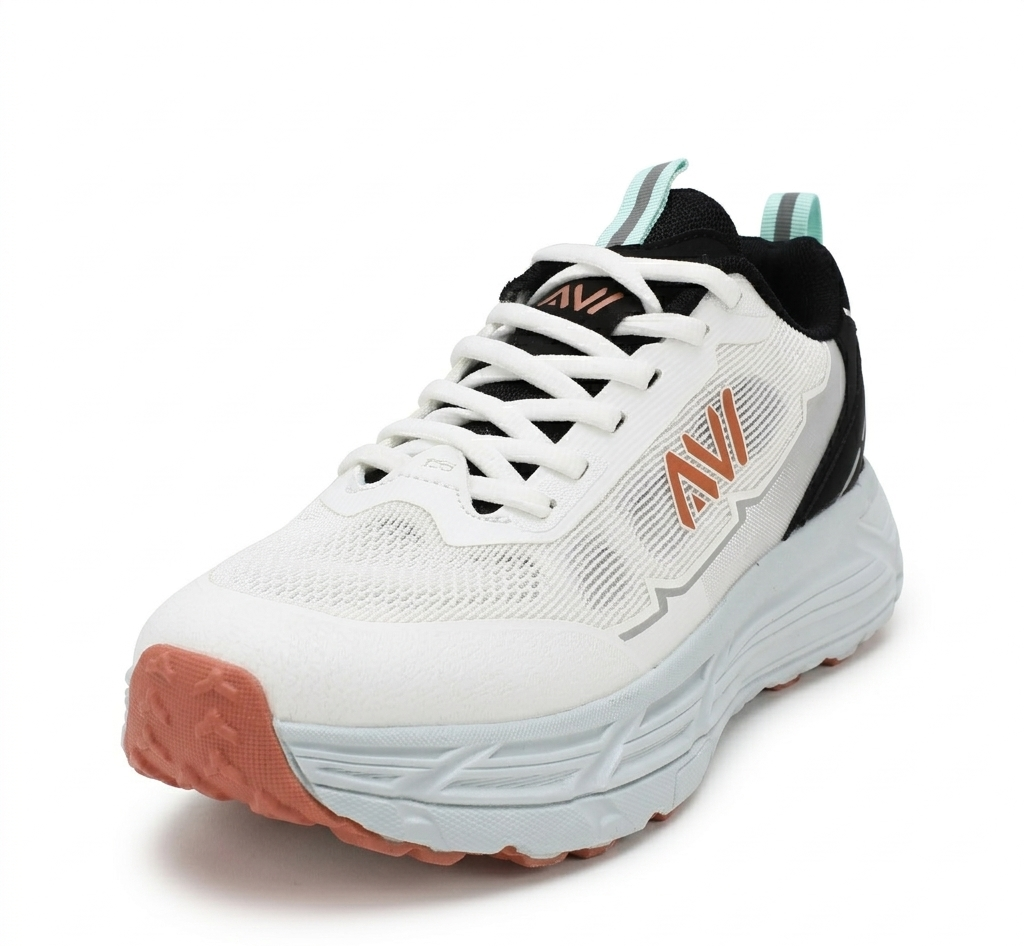 AVI Men Running Lacing Shoes White