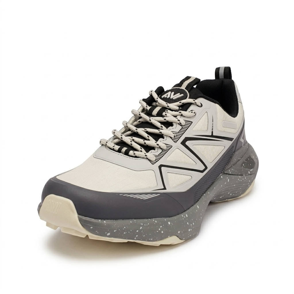 AVI Men Running Lacing Shoes White