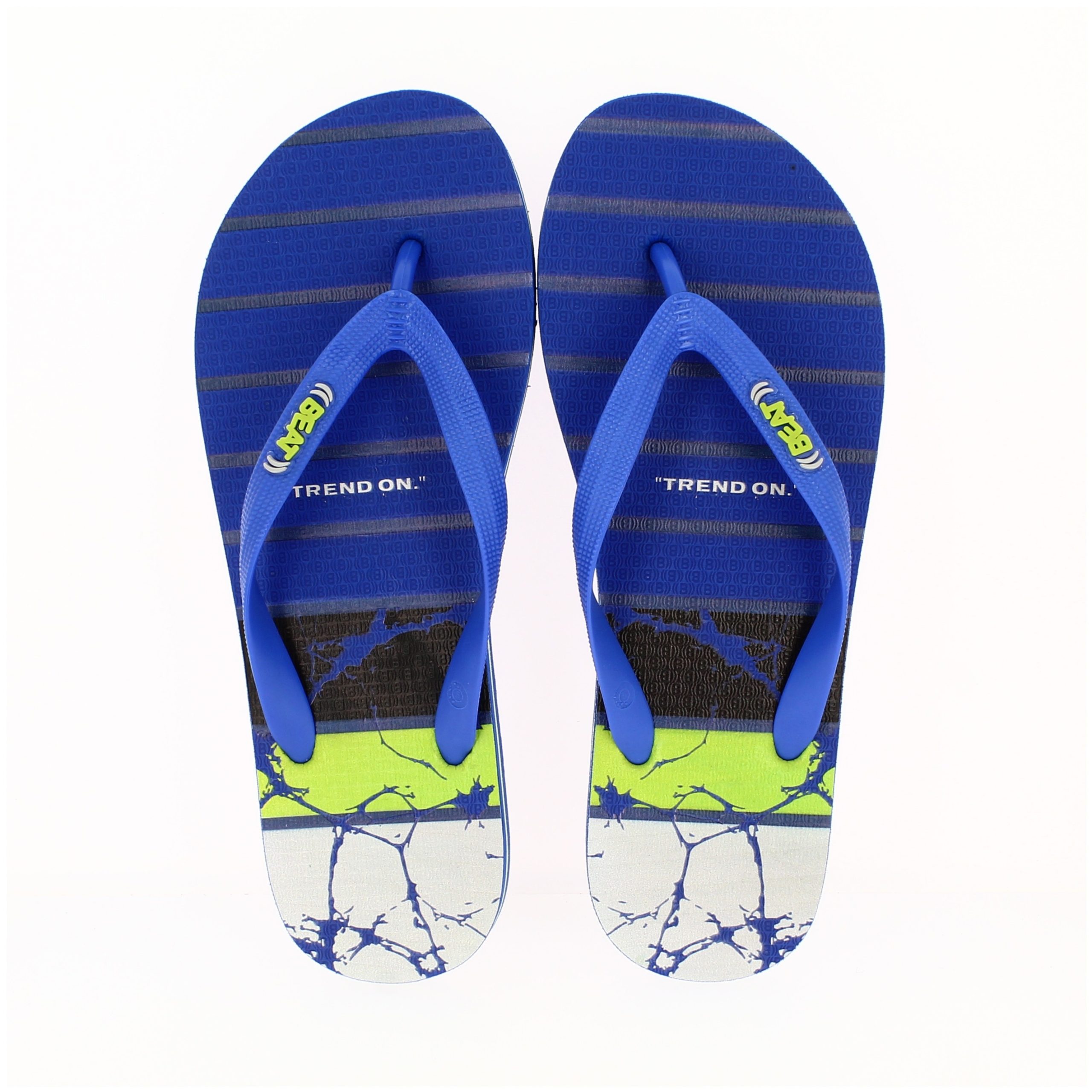 BEAT Men Casual FLATS Flip Flops Blue ,Black,Grey
