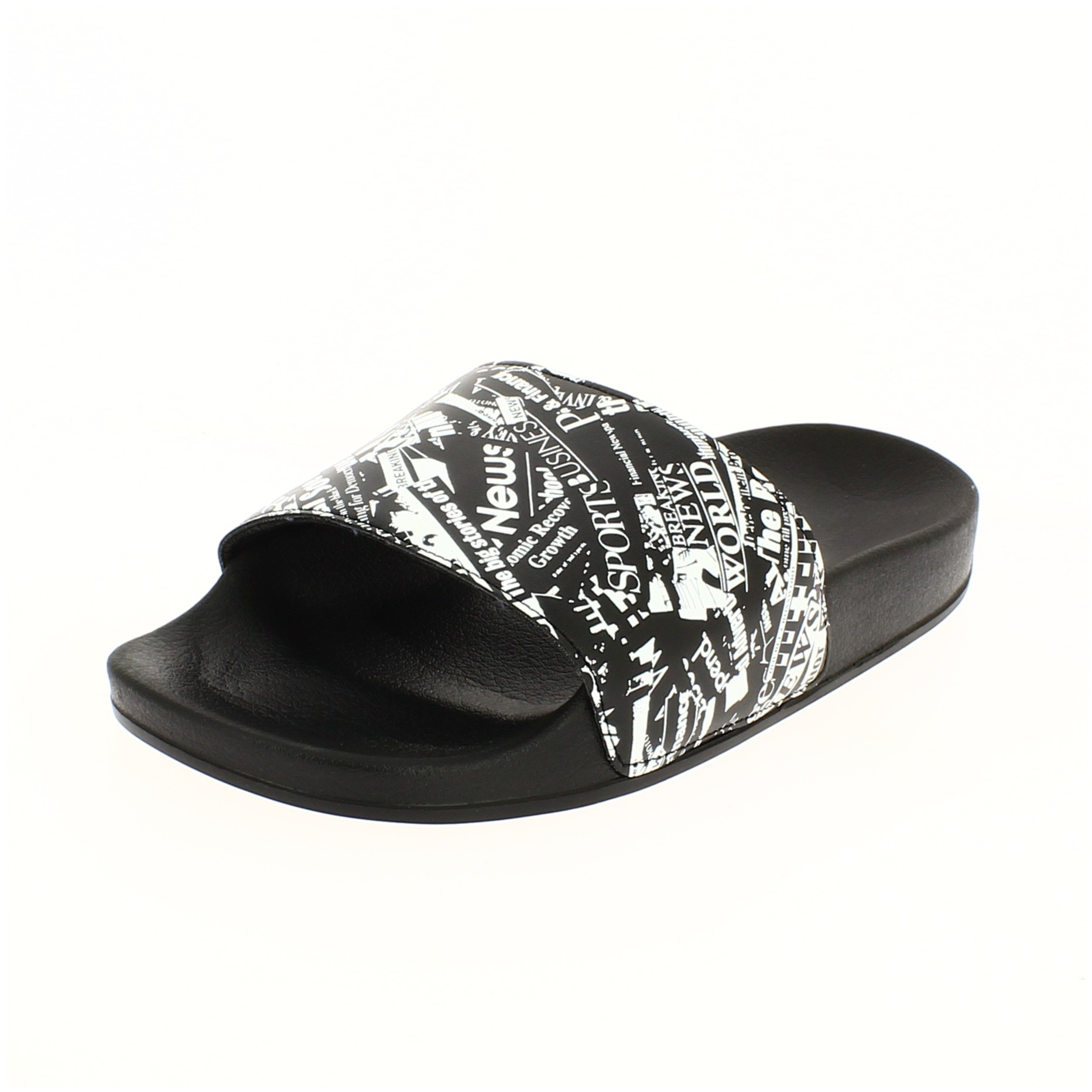 Tamik Men Casual Slip-on Slippers BLACK