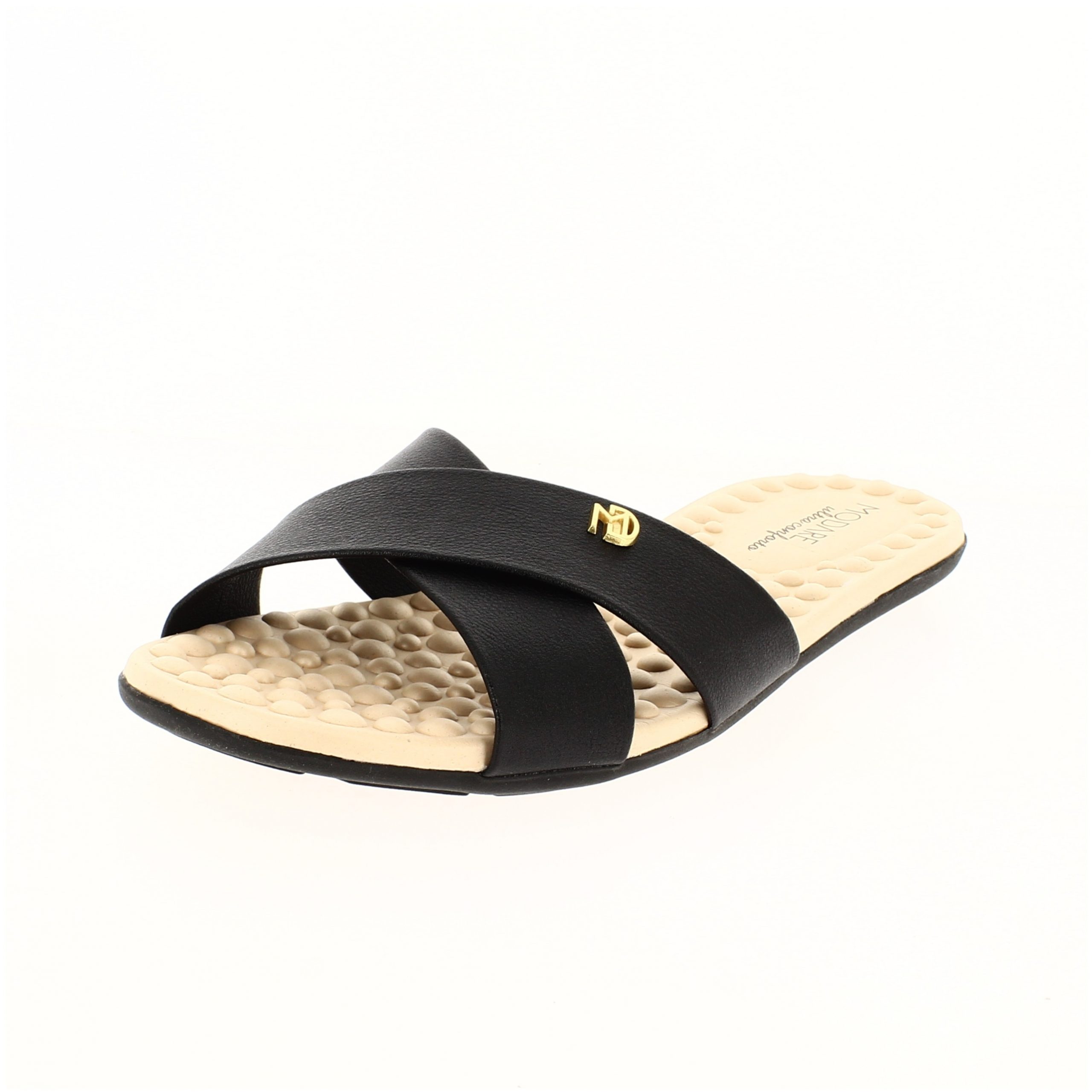 MODARE Women Casual Slip-on Slippers BLACK