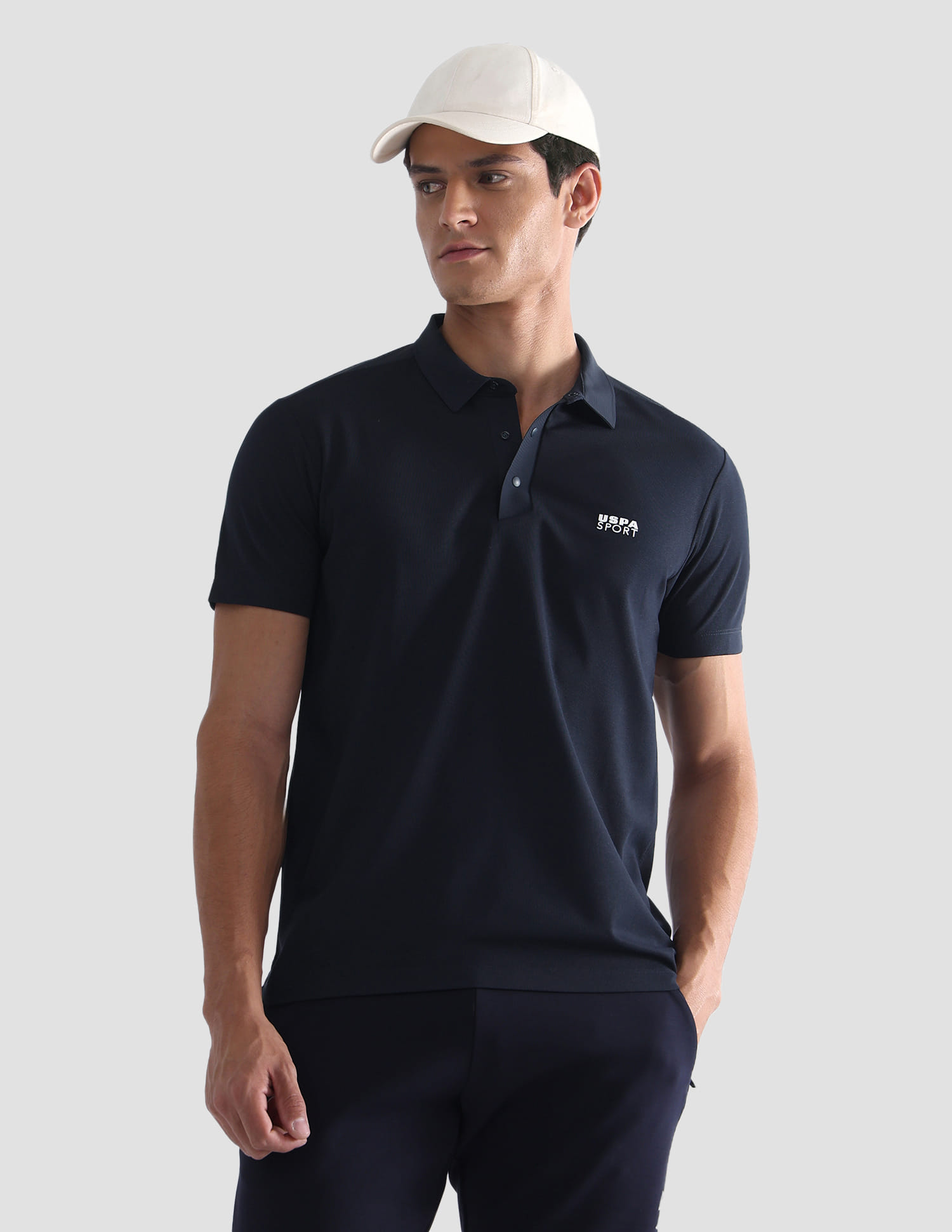 US POLO Men Casual Half Sleeve T-Shirt Navy