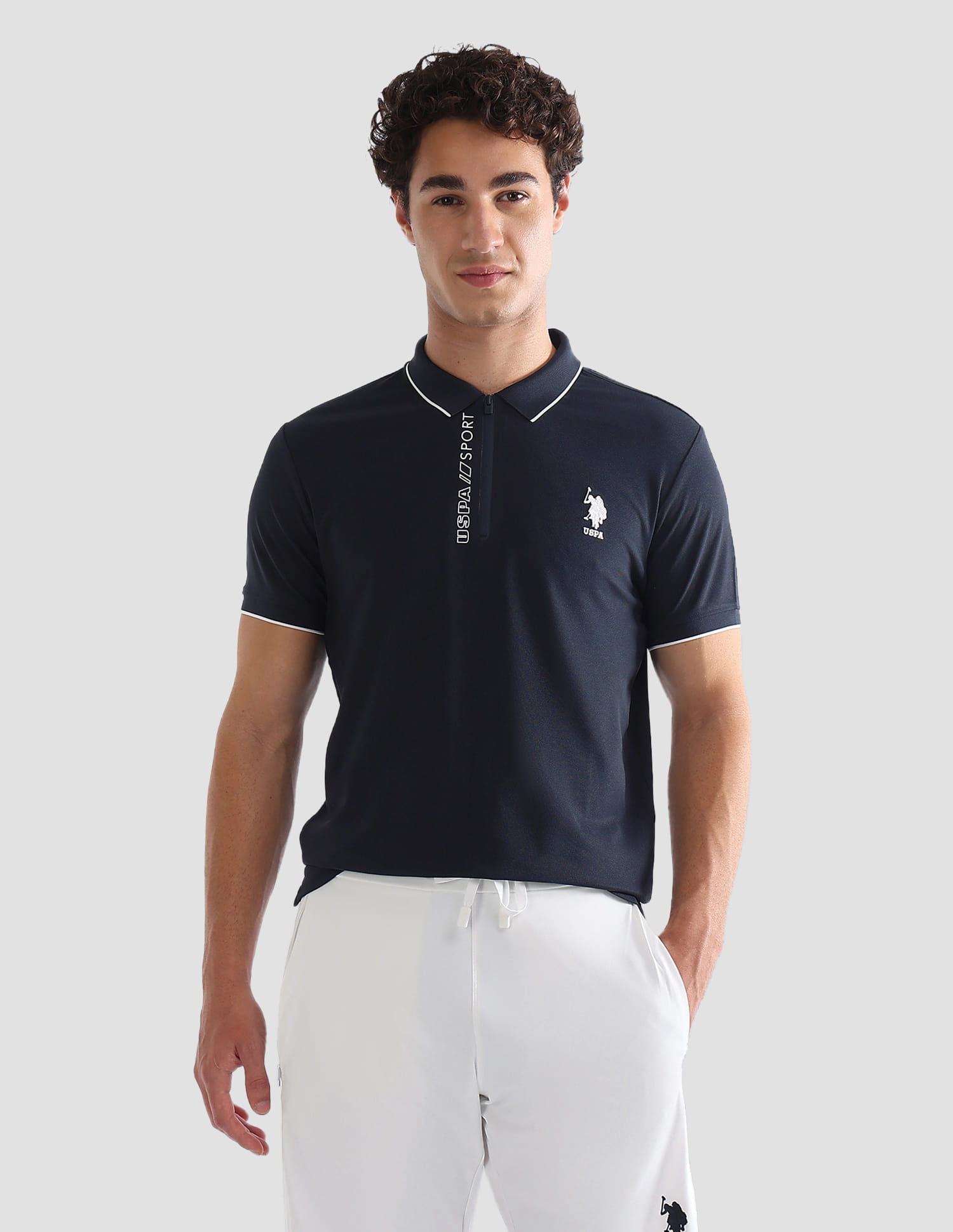 US POLO Men Casual Half Sleeve T-Shirt Teal