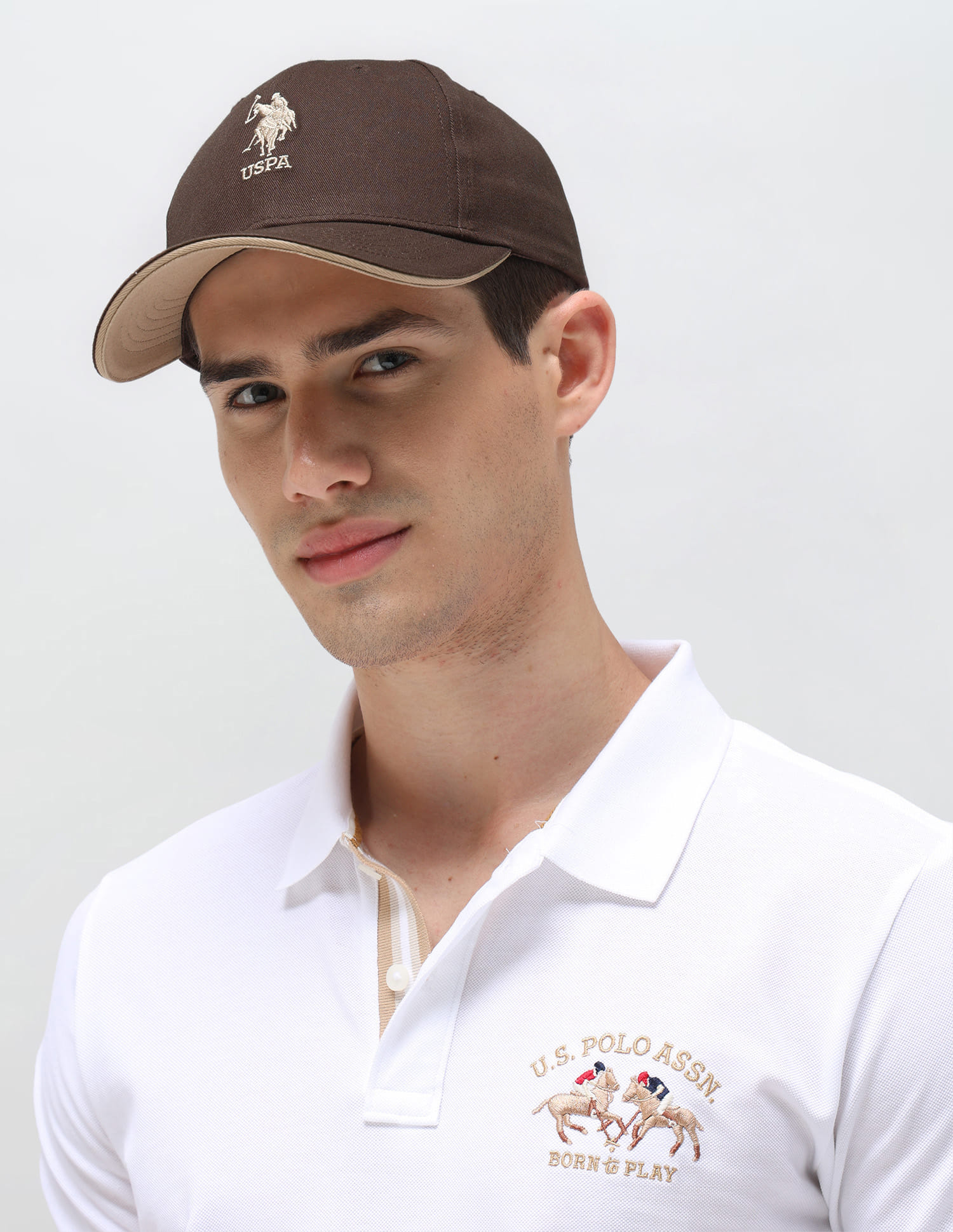 US POLO Men Casual Cap Brown