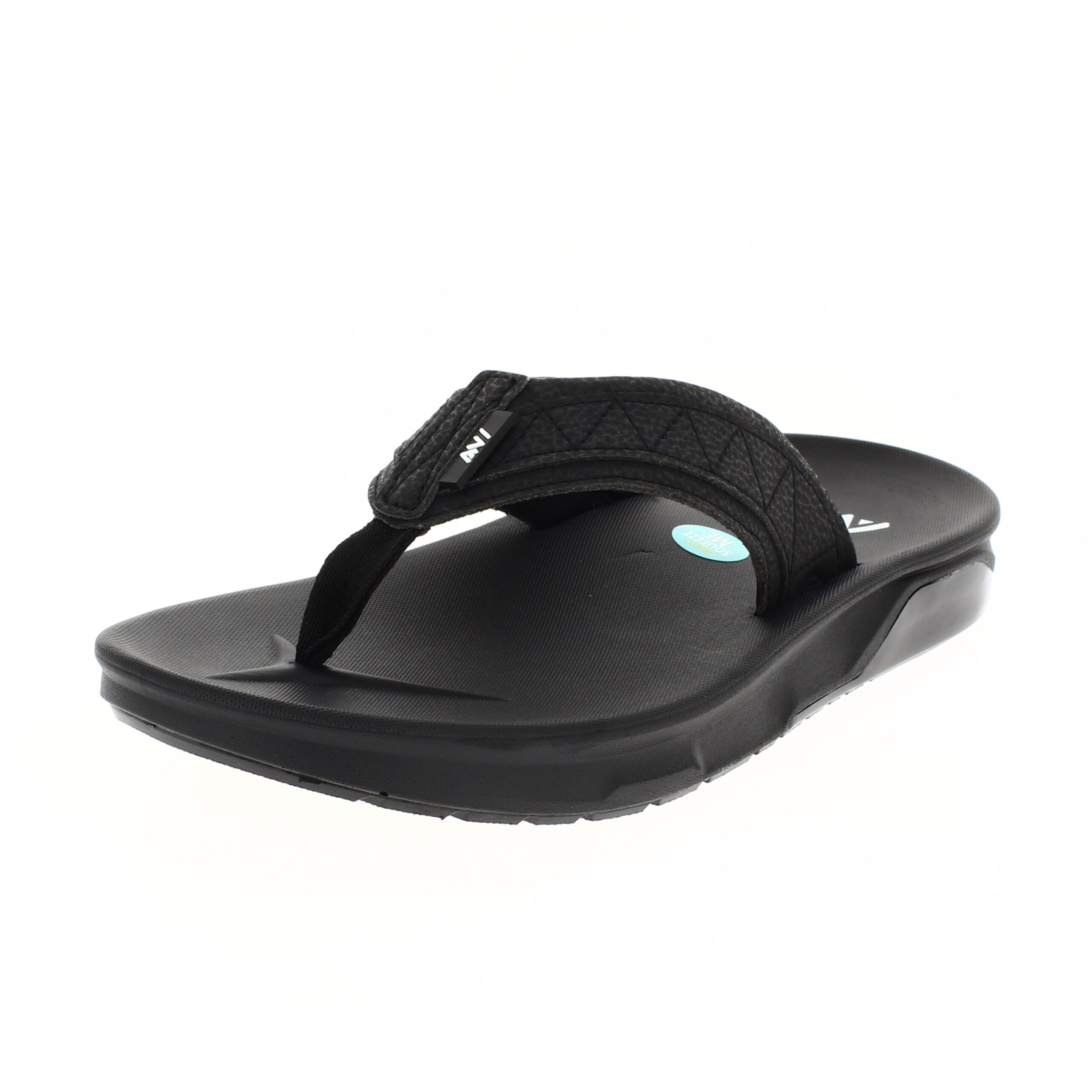 AVI Men Casual Slip-on Slippers BLACK