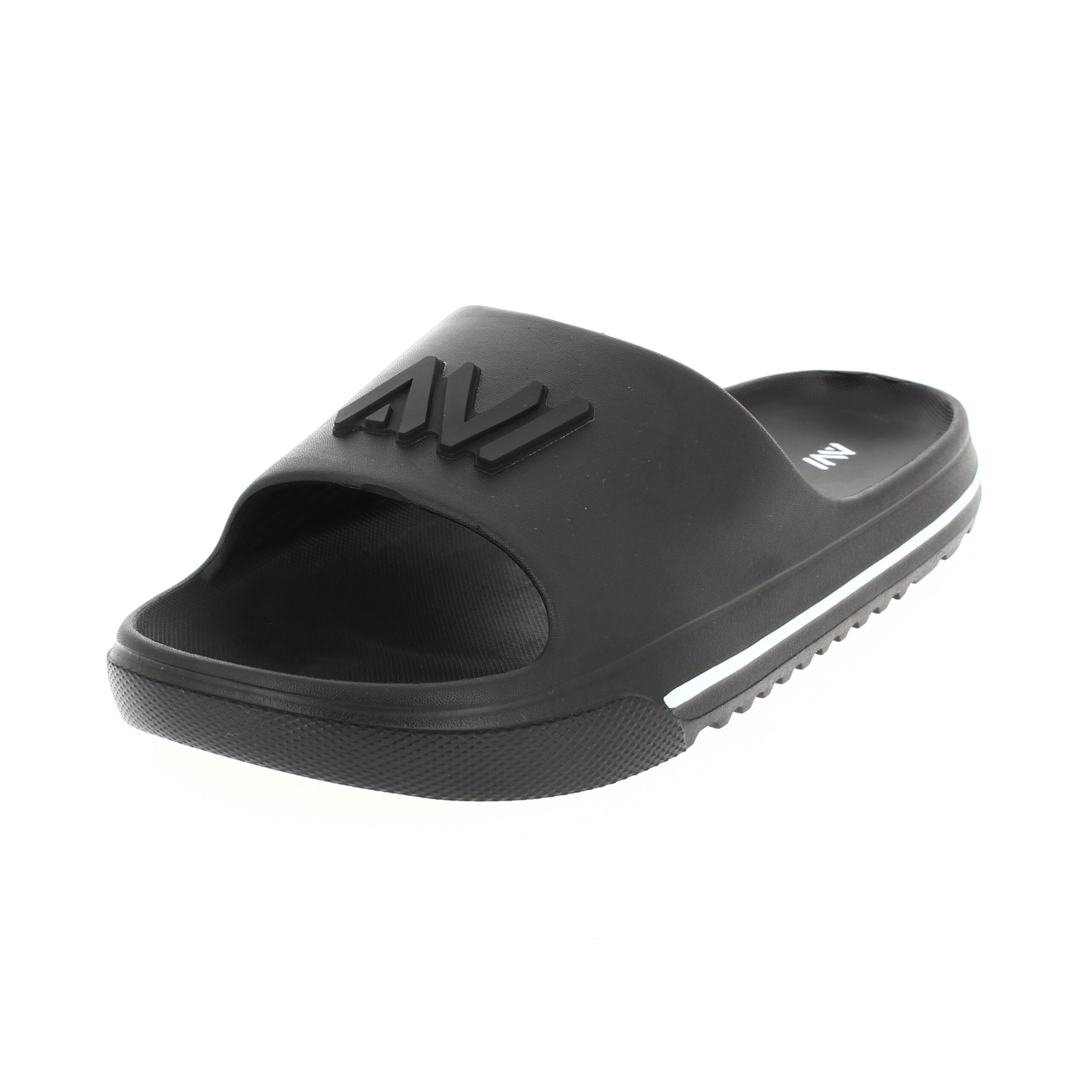 AVI Men Casual Slip-On Sliders Black