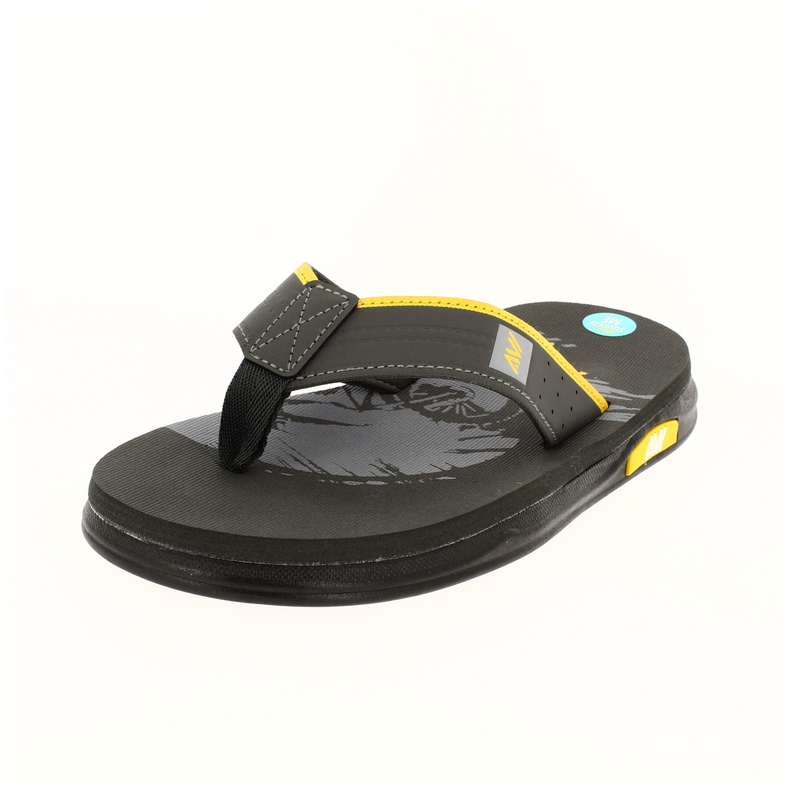 AVI Men Casual Two Strap Slipper Gray