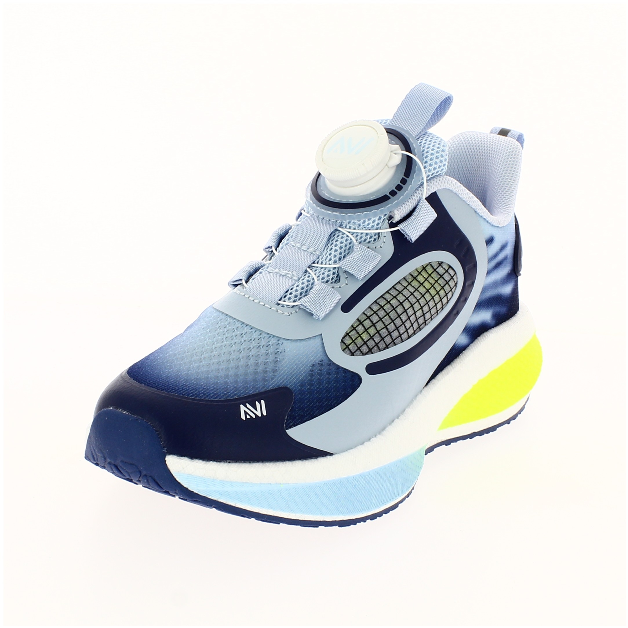 AVI Kids Unisex Running Lacing Shoe Blue
