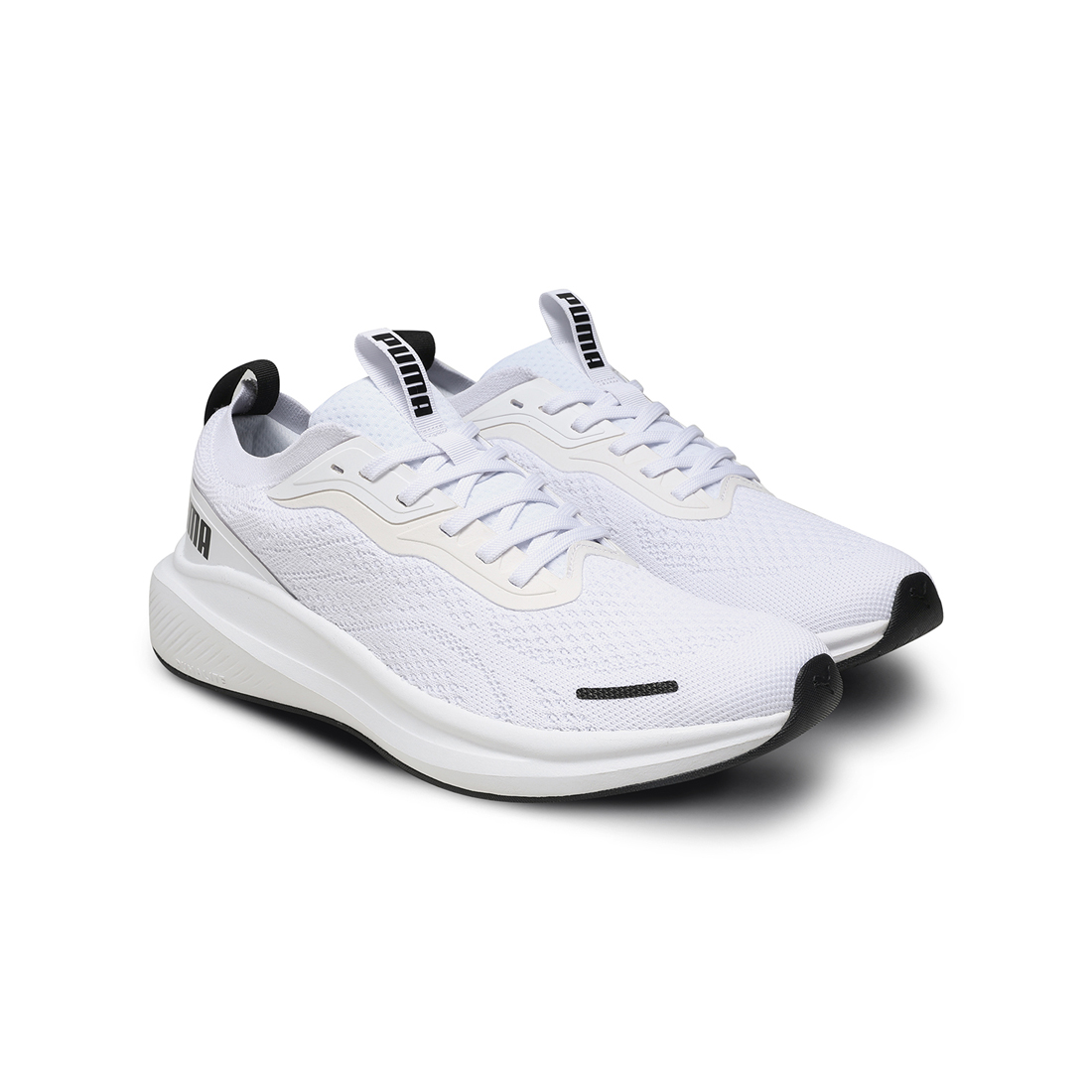 PUMA Unisex Running Shoes White-Black