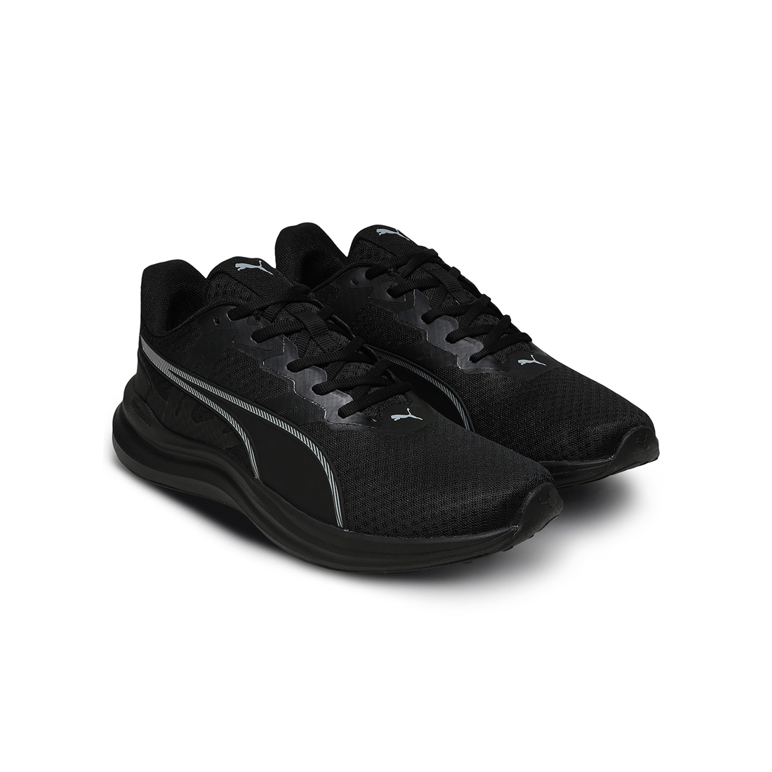 PUMA Unisex Running Shoes Gray-Black