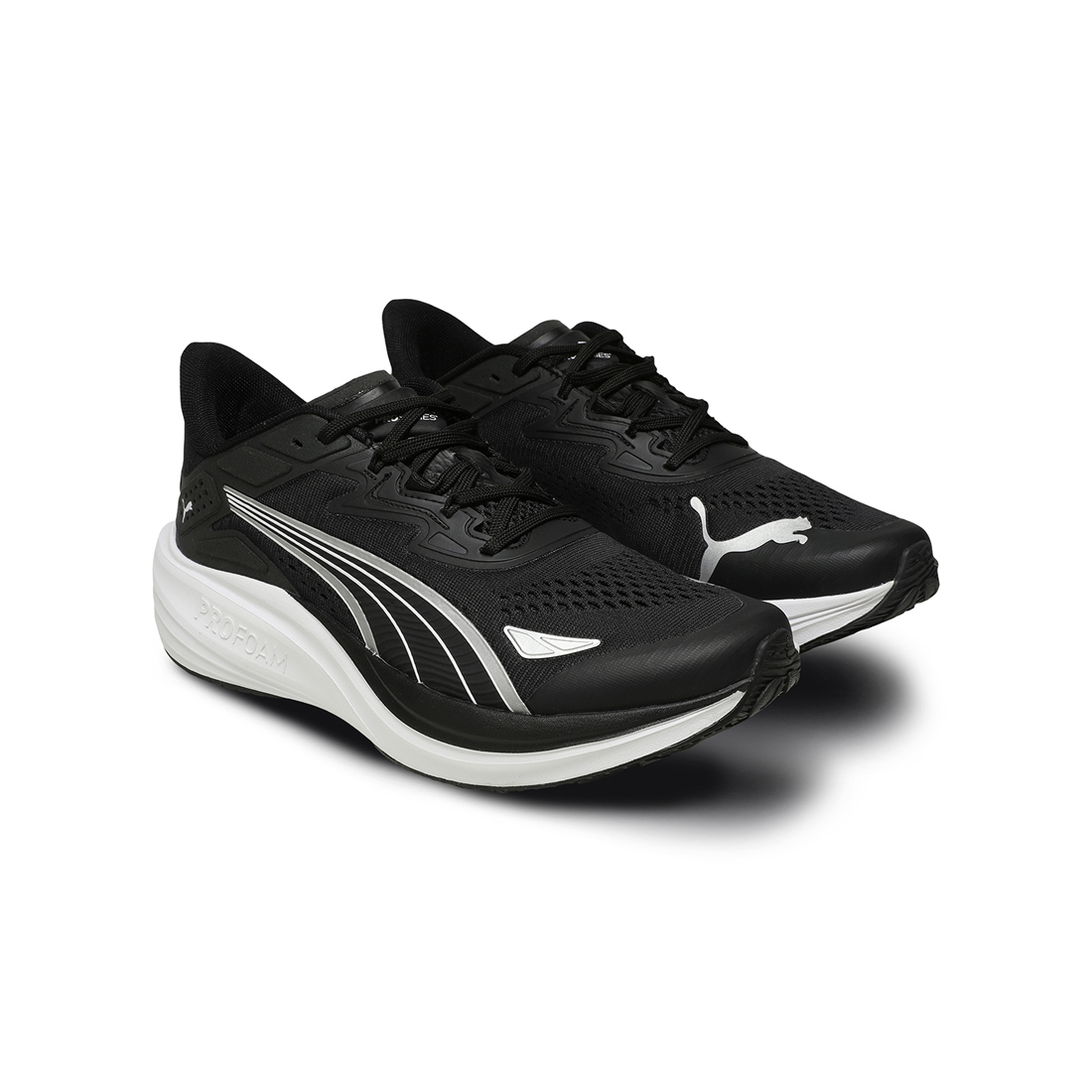 PUMA Unisex Running Shoes White-Silver