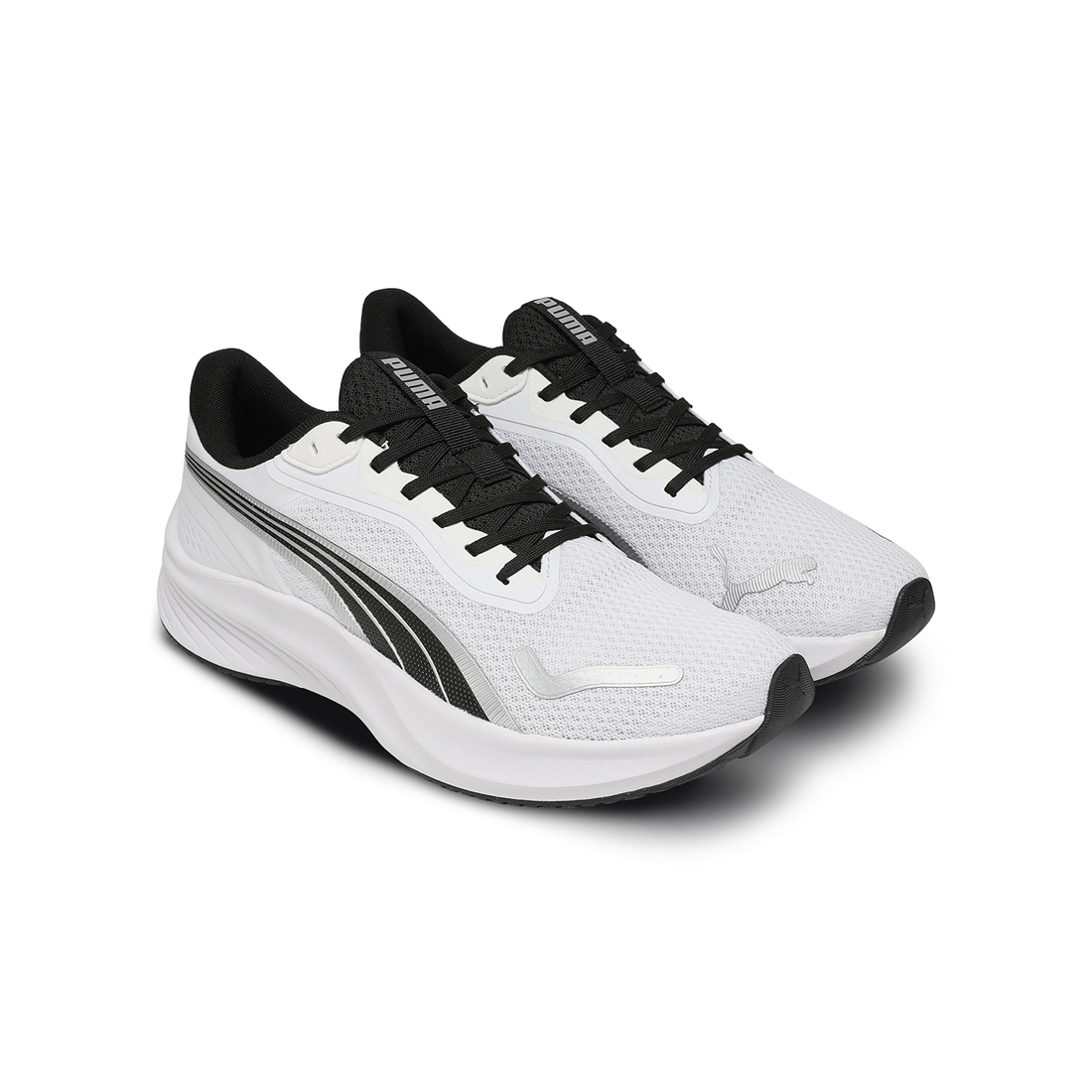 PUMA Unisex Running Shoes White-Black