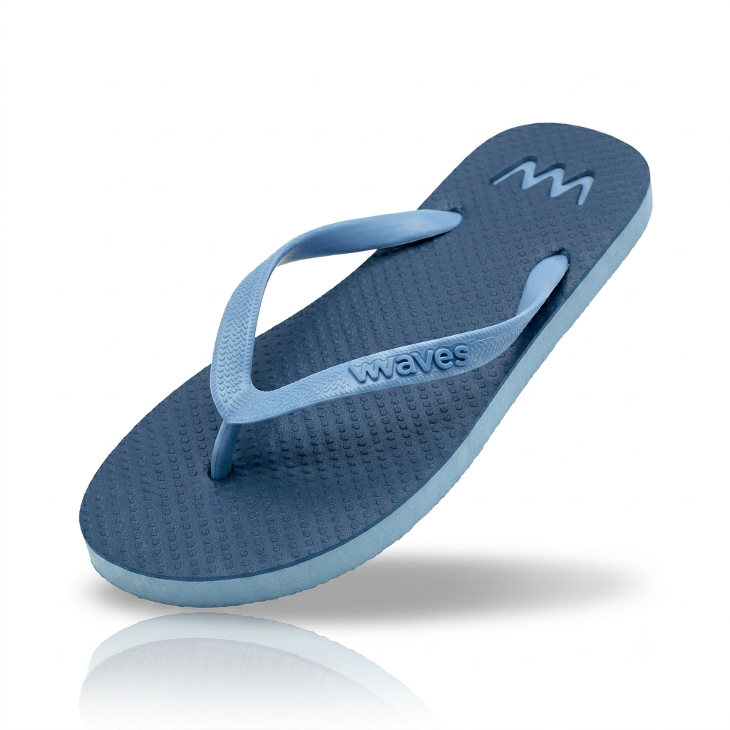 Waves Men Casual Flats Slipper Blue