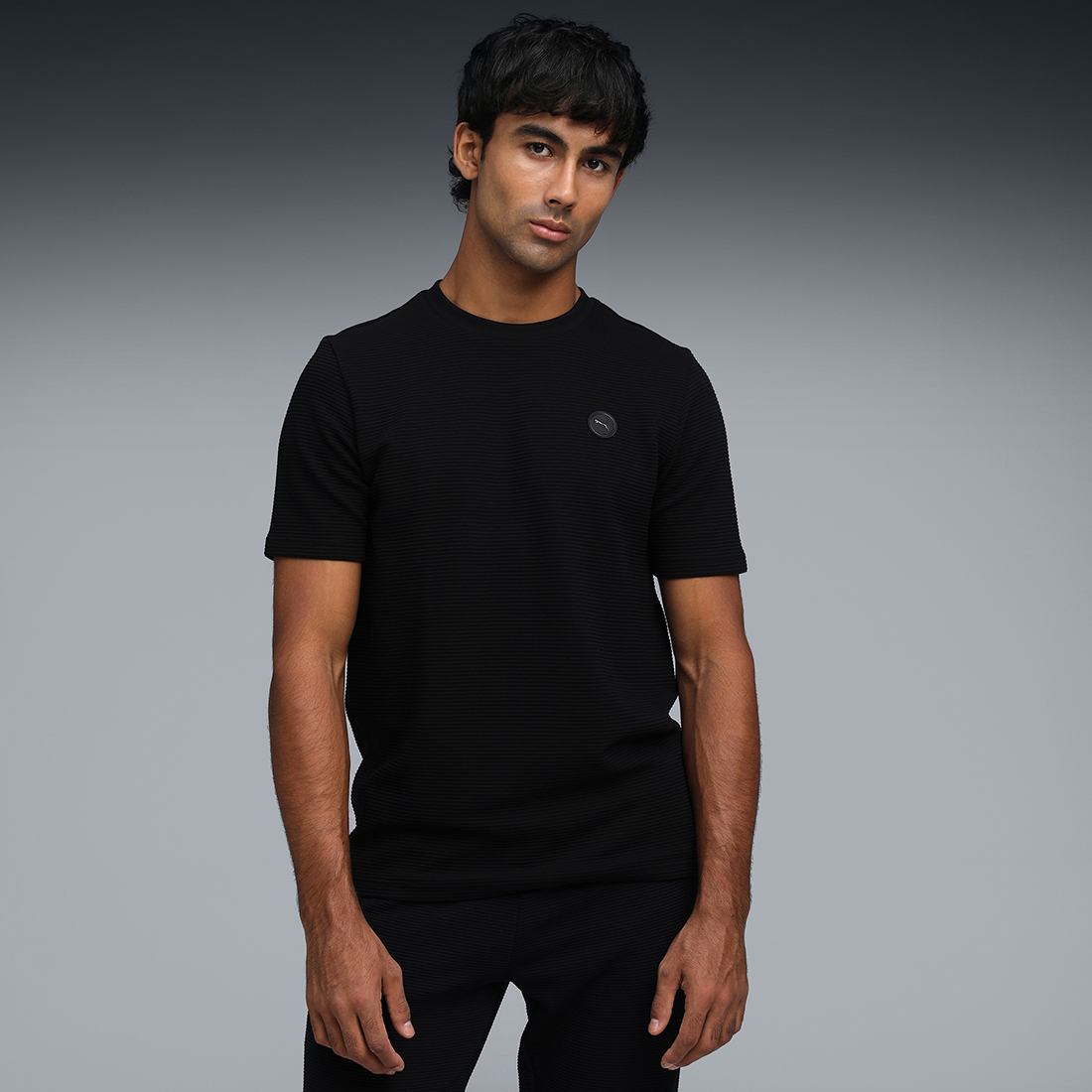 PUMA Men Casual T Shirts Black