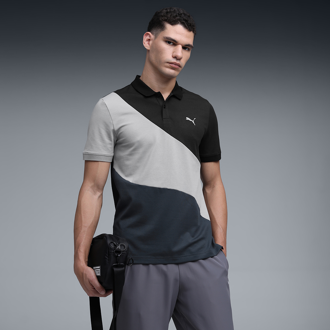 PUMA Men Casual Polo Black