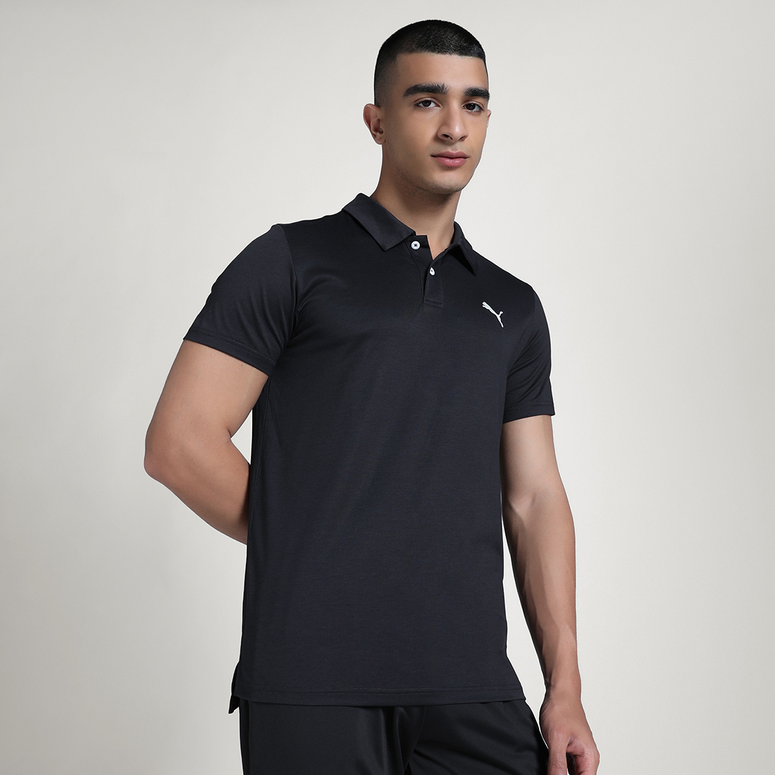 PUMA Men Running Polo Black
