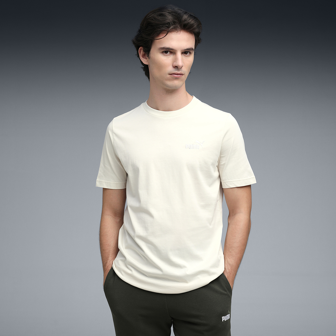 PUMA Men Casual T Shirts Green
