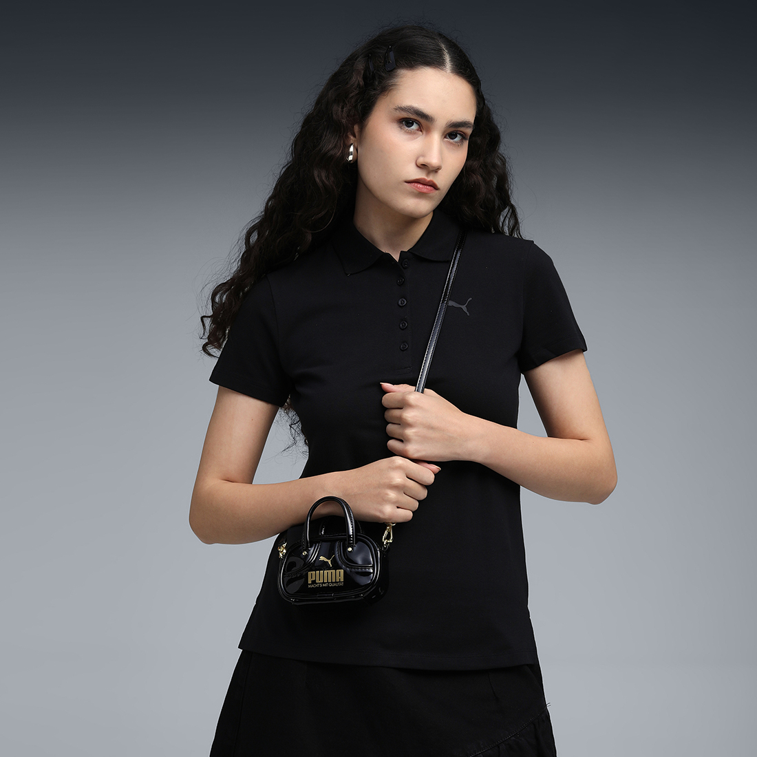 PUMA Women Casual Polo Black