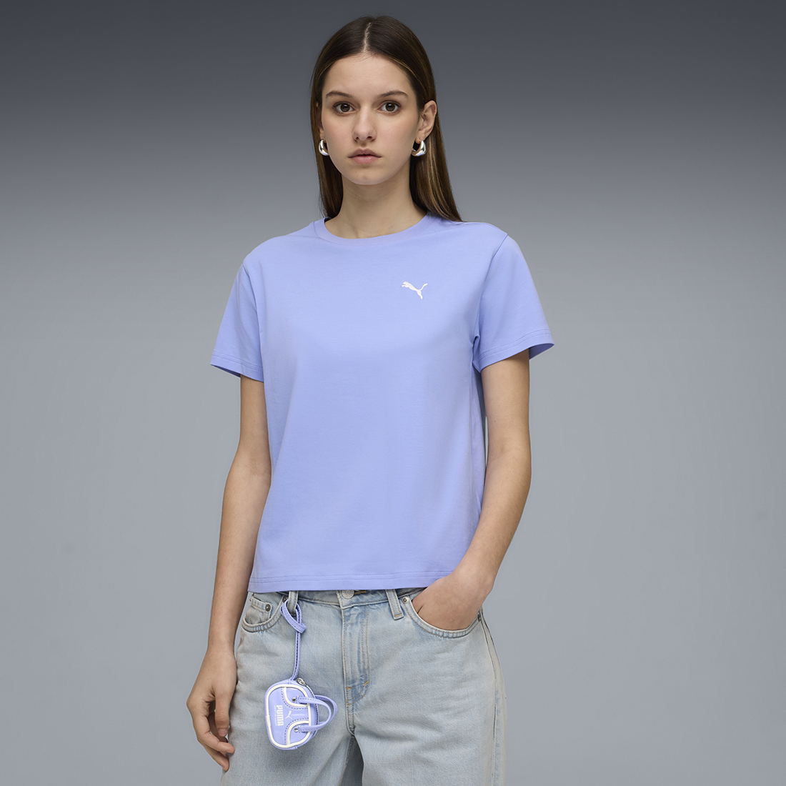 PUMA Women Casual T Shirts Purple