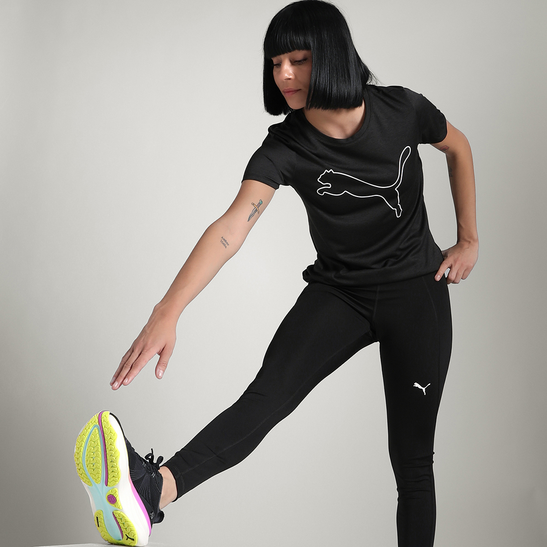 PUMA Women Training T Shirts Black