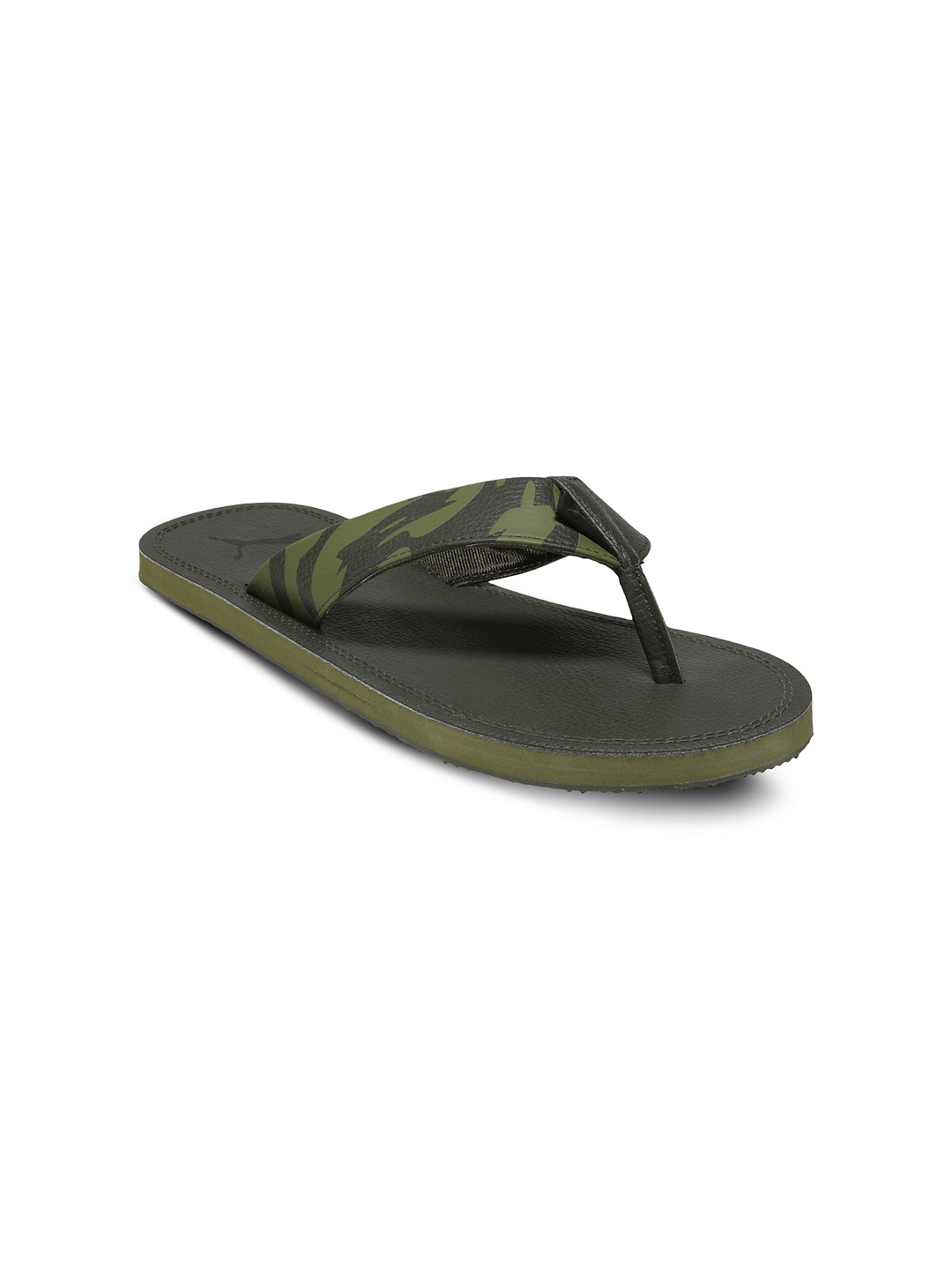 PUMA Men Casual Slip-On Slippers Olive / Black
