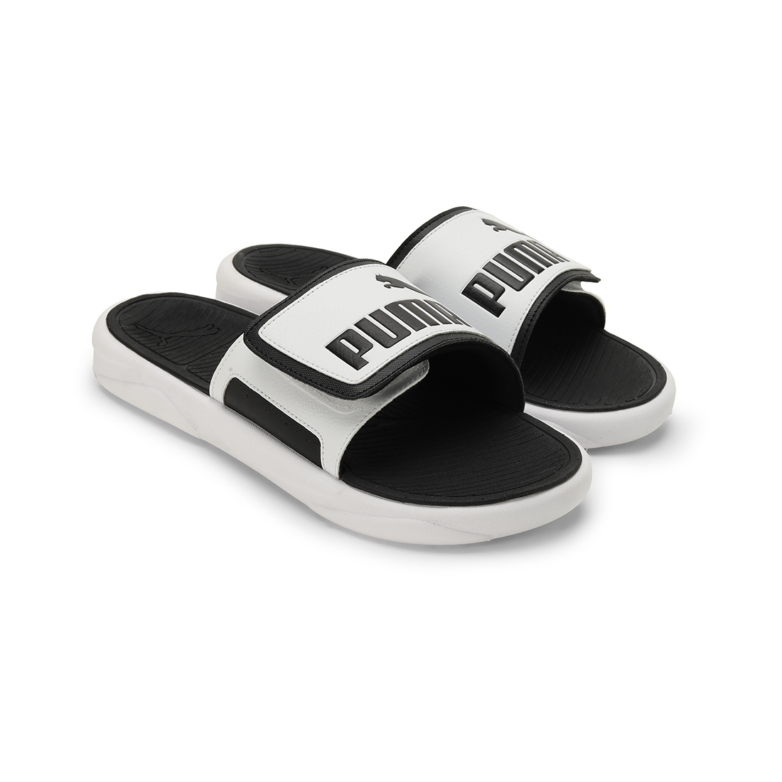 PUMA Unisex Casual Slide Whit-Black