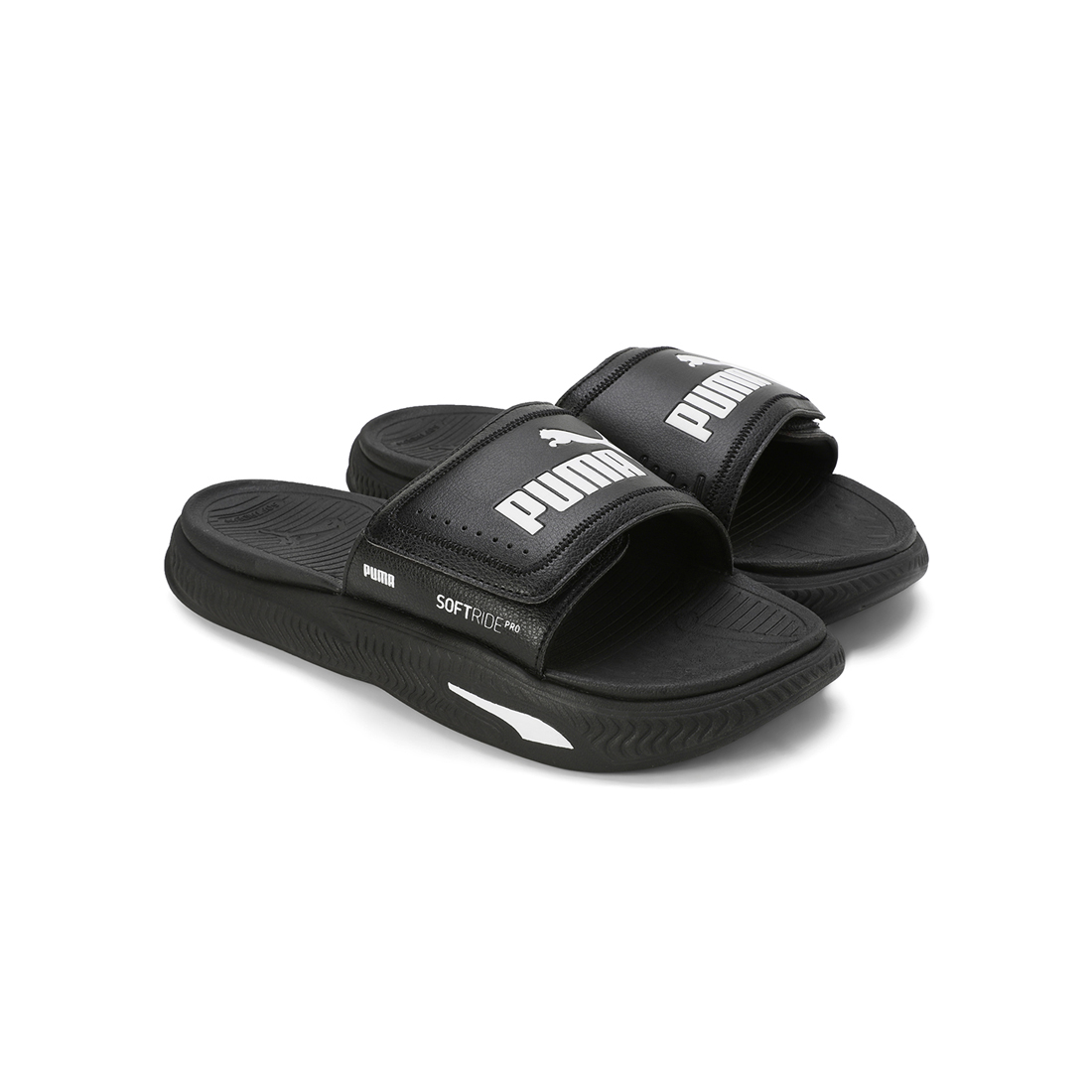 PUMA Unisex Casual Slide Black-White