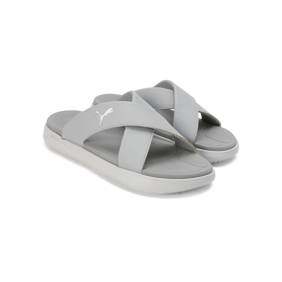 PUMA Unisex Casual Slippers Gray-White