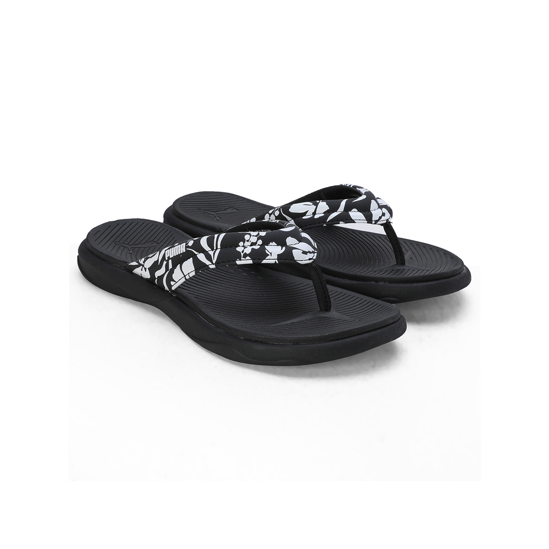 PUMA Women Casual Sandals Black-White