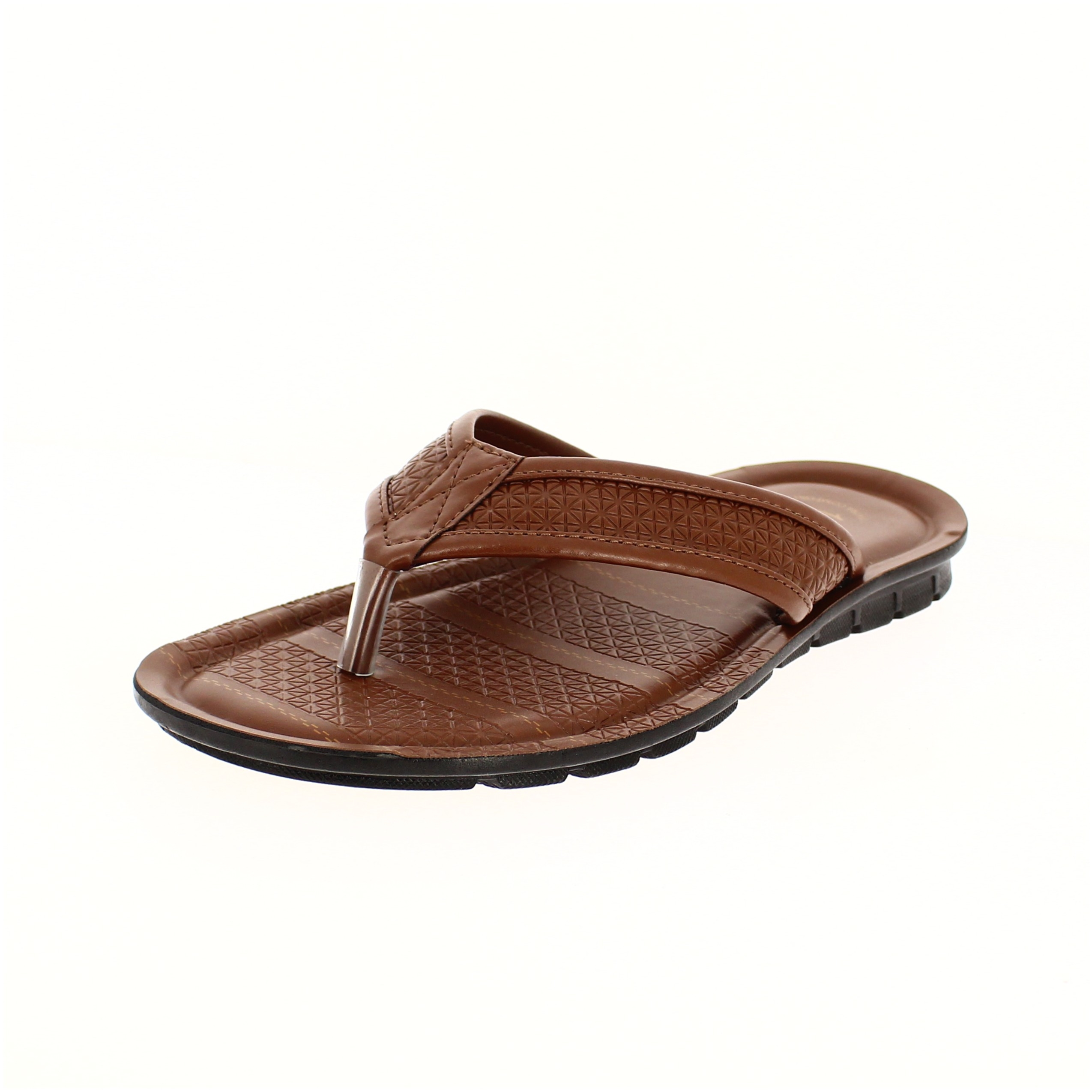 U Softo Men Casual V-strap Slipper Brown