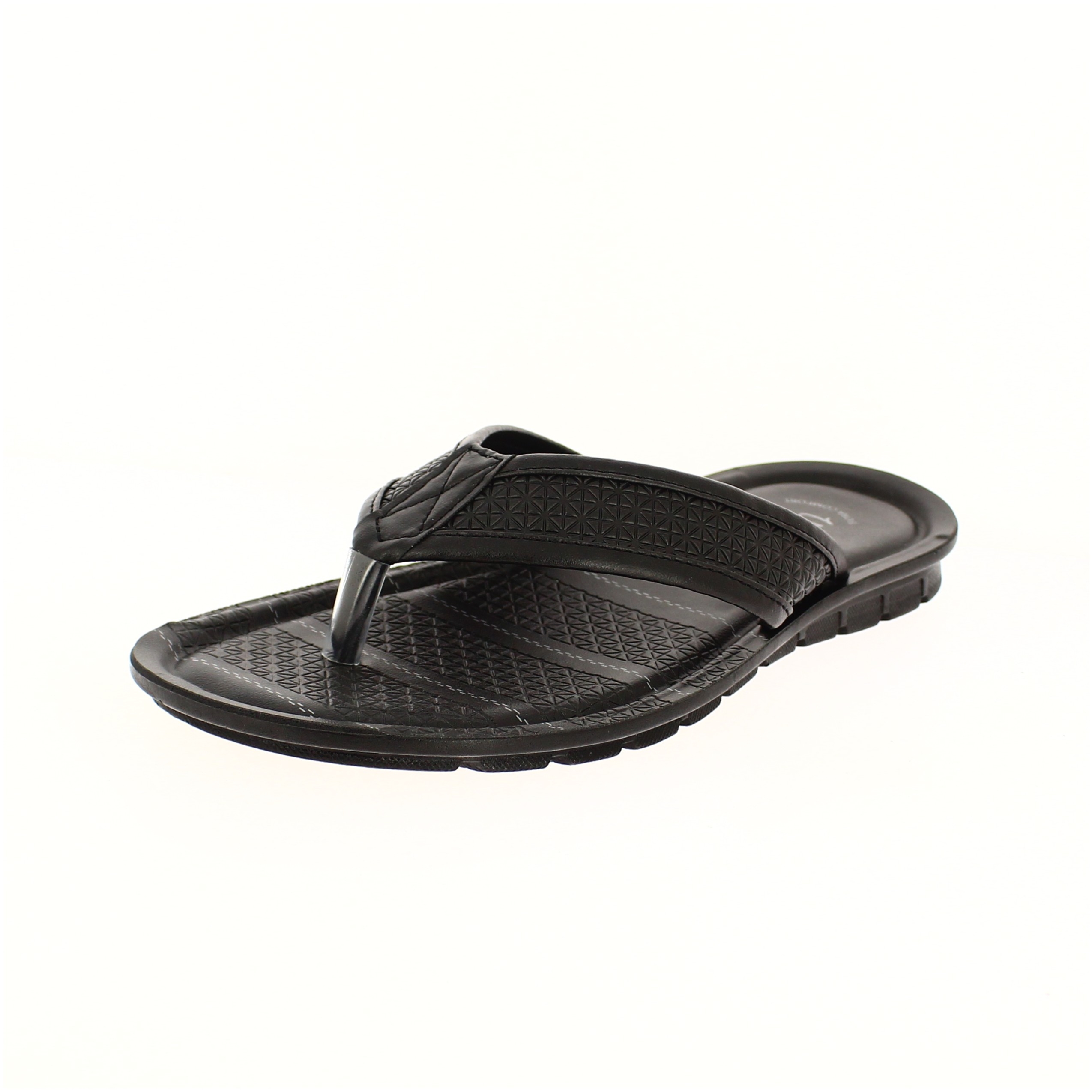 U Softo Men Casual V-strap  Slipper Black